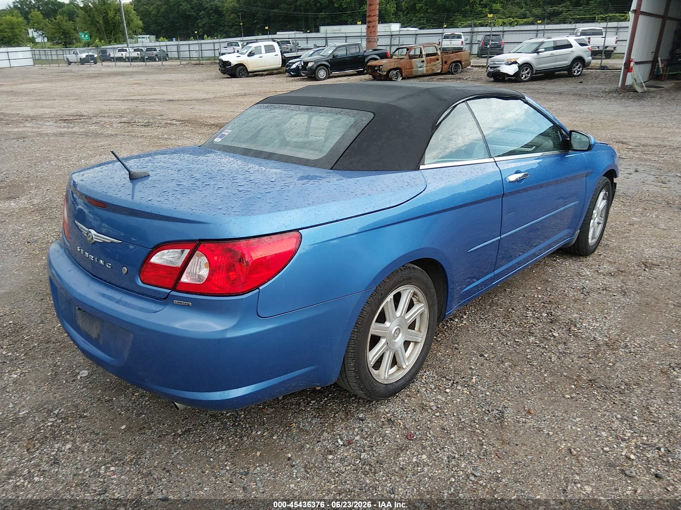 2008 Chrysler Sebring Limited Blue vin: 1C3LC65M98N264601