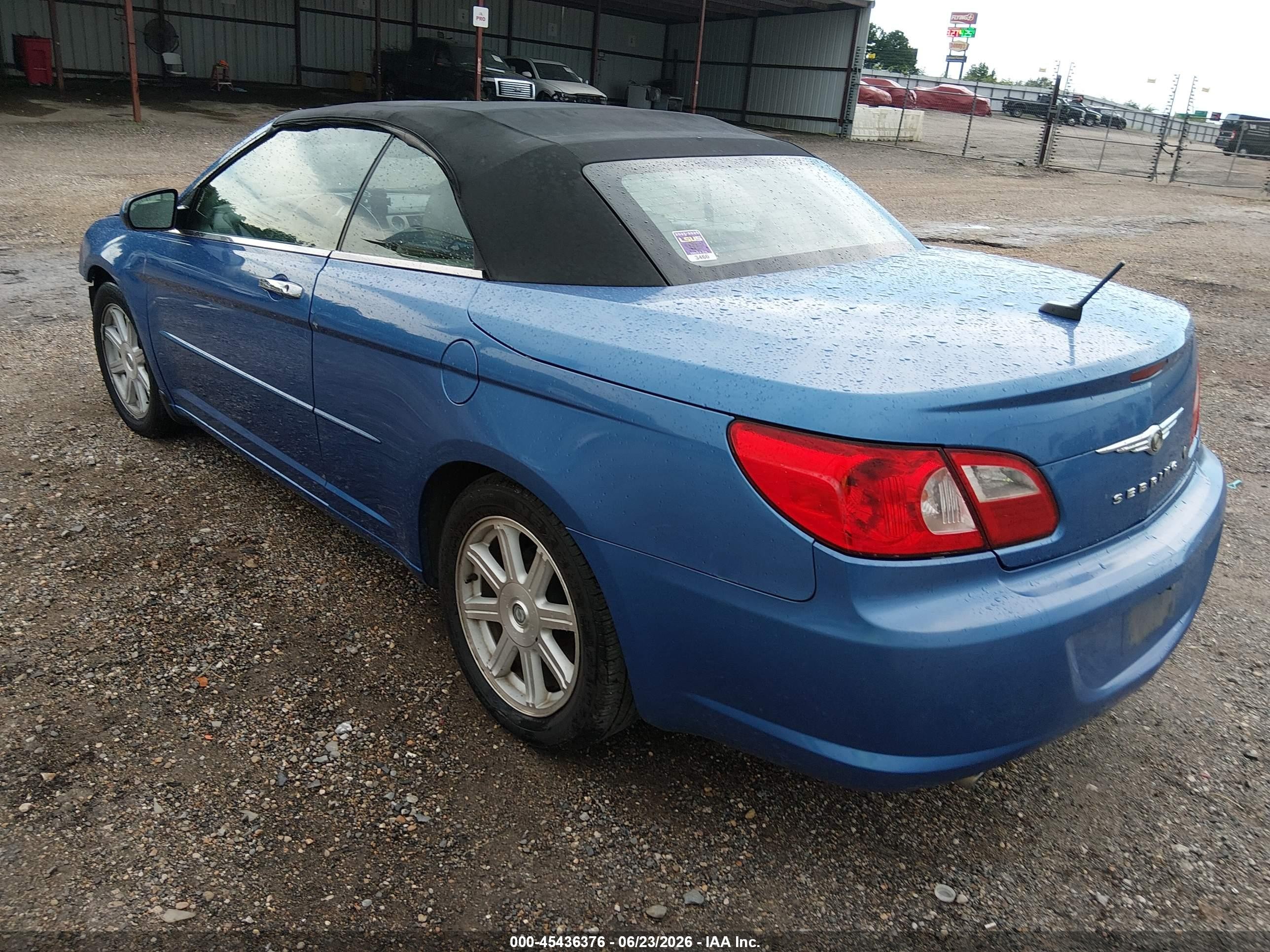 2008 Chrysler Sebring Limited Blue vin: 1C3LC65M98N264601
