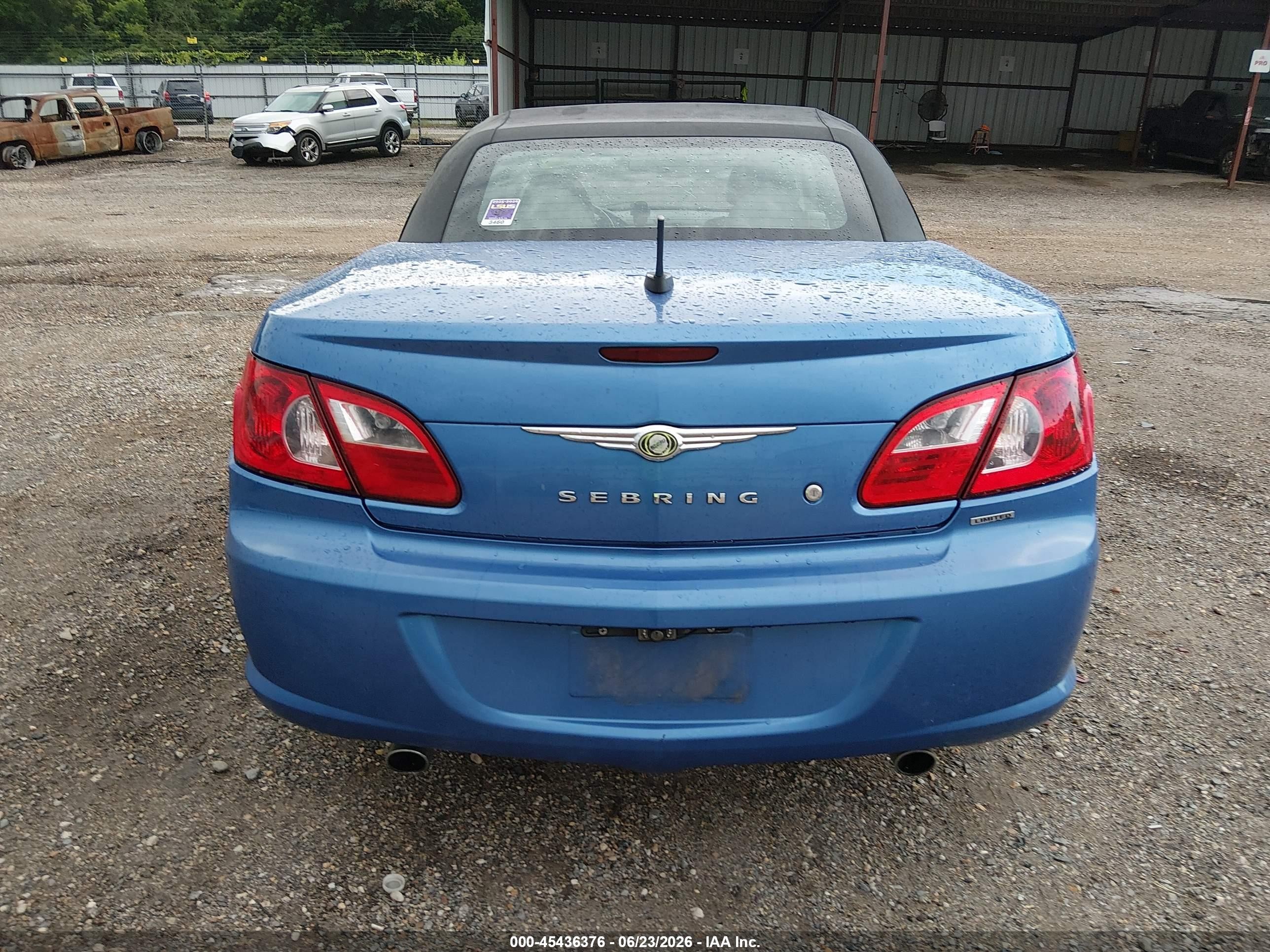 2008 Chrysler Sebring Limited Blue vin: 1C3LC65M98N264601