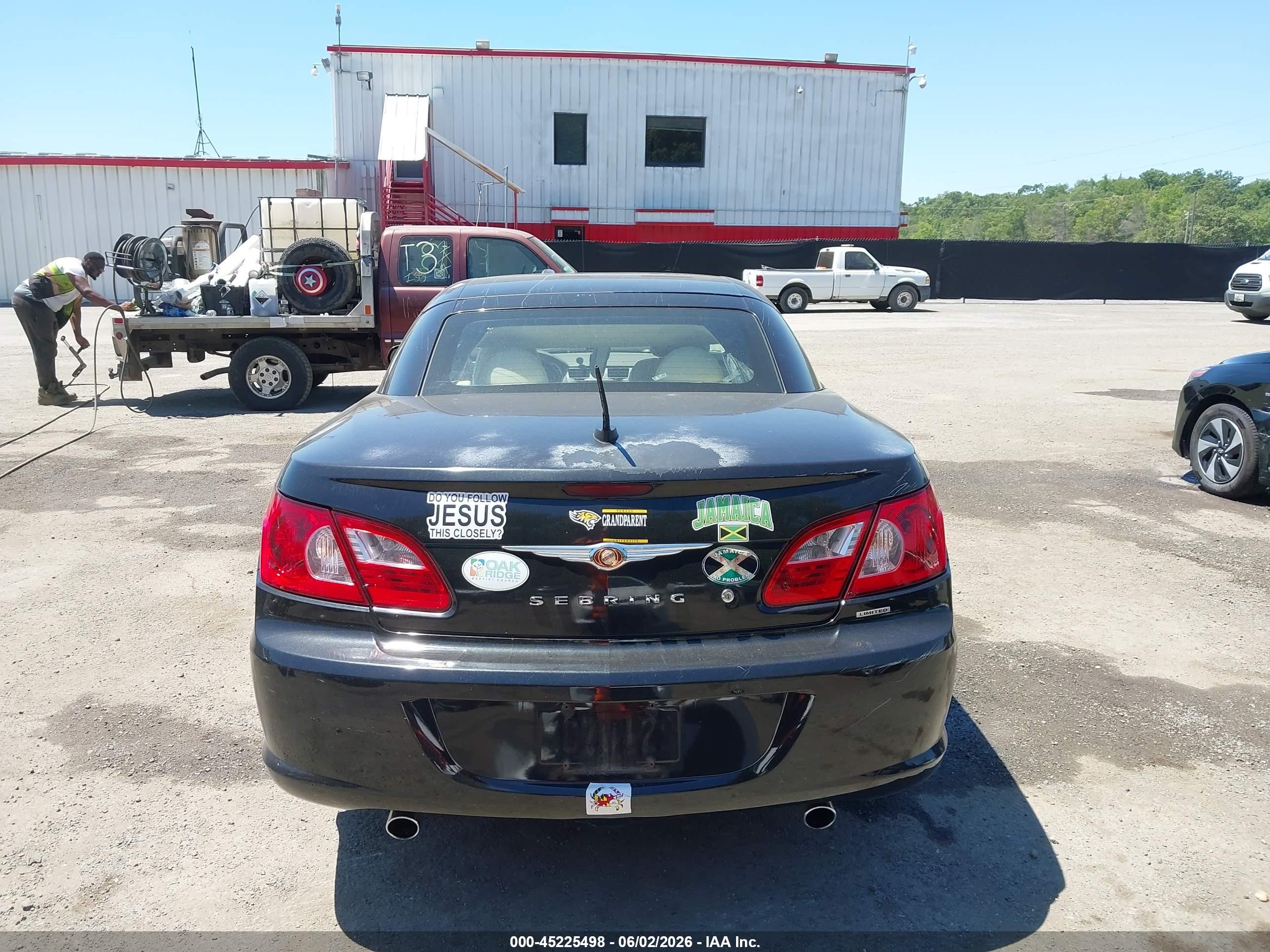 2008 Chrysler Sebring Limited Black vin: 1C3LC65MX8N124721