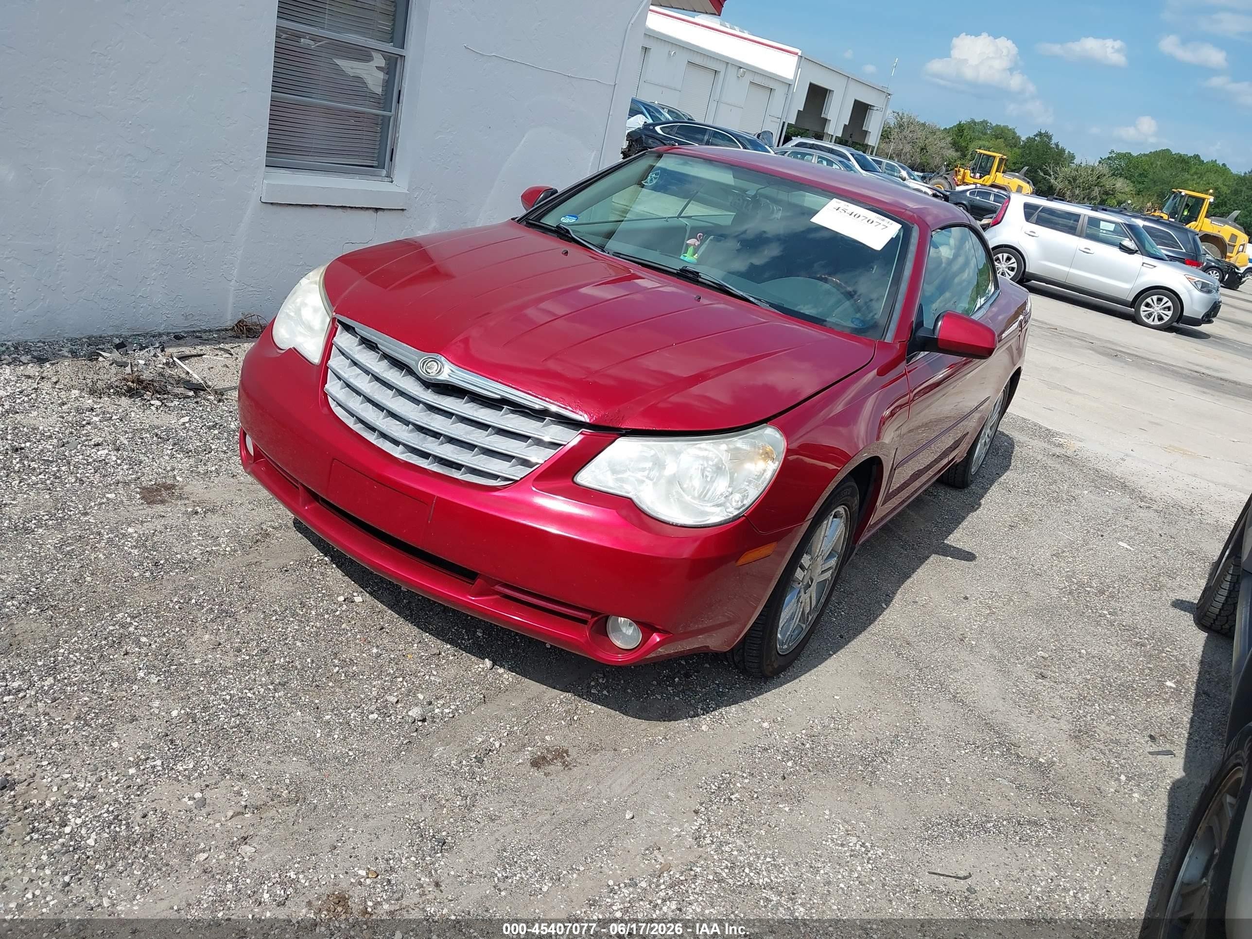 2008 Chrysler Sebring Limited Red vin: 1C3LC65MX8N231977