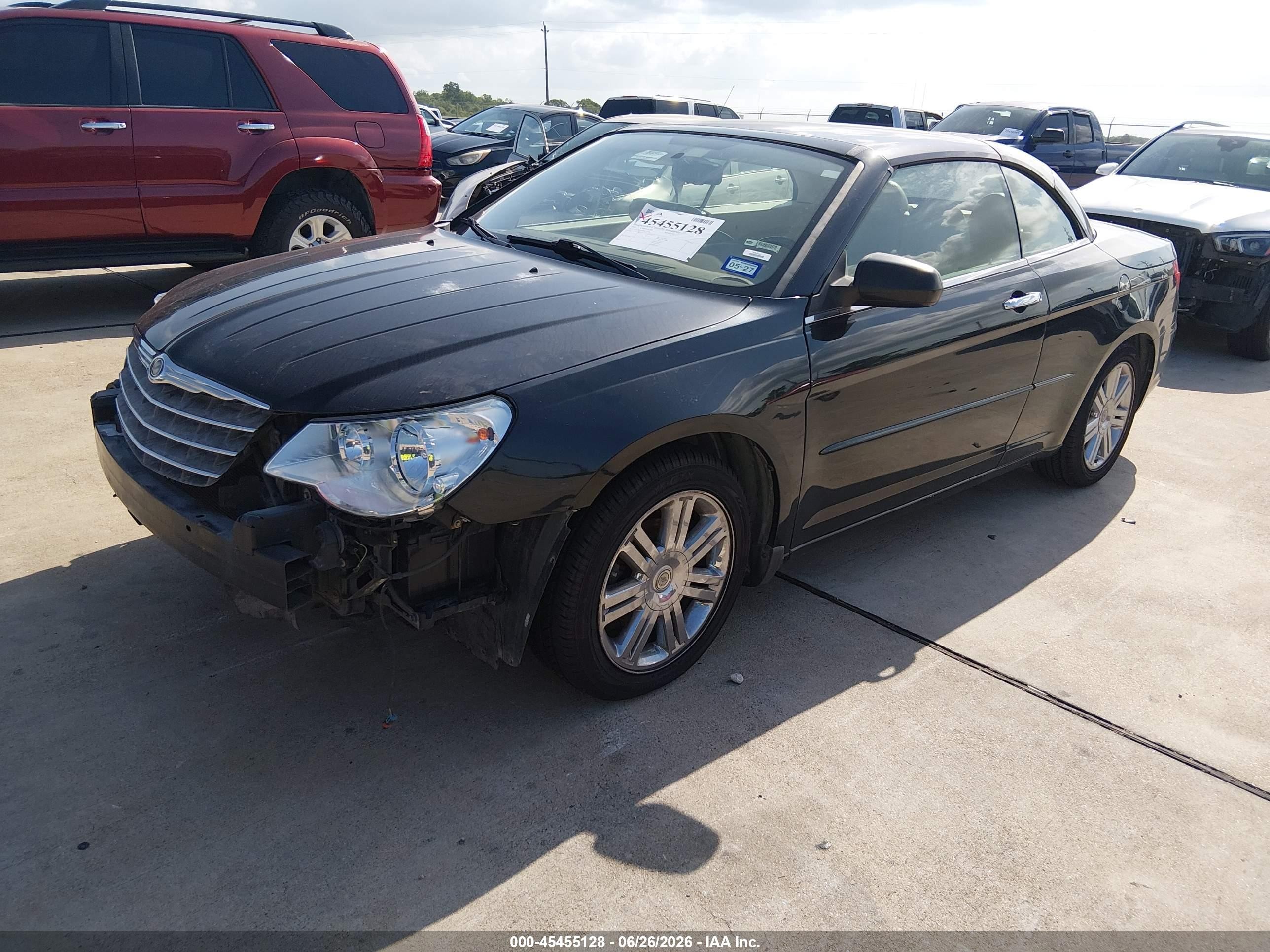 2008 Chrysler Sebring Limited Черный vin: 1C3LC65MX8N635376