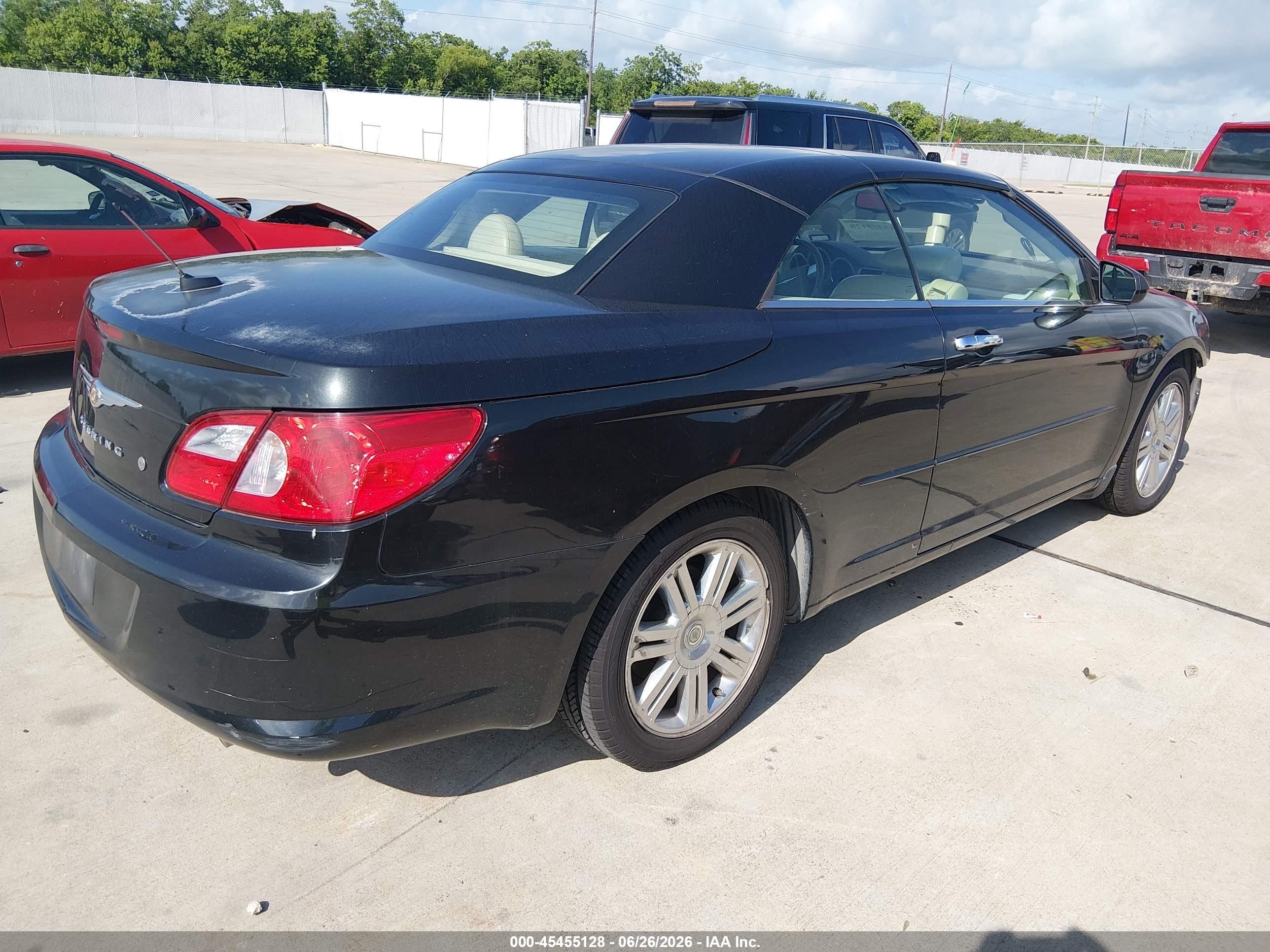 2008 Chrysler Sebring Limited Черный vin: 1C3LC65MX8N635376