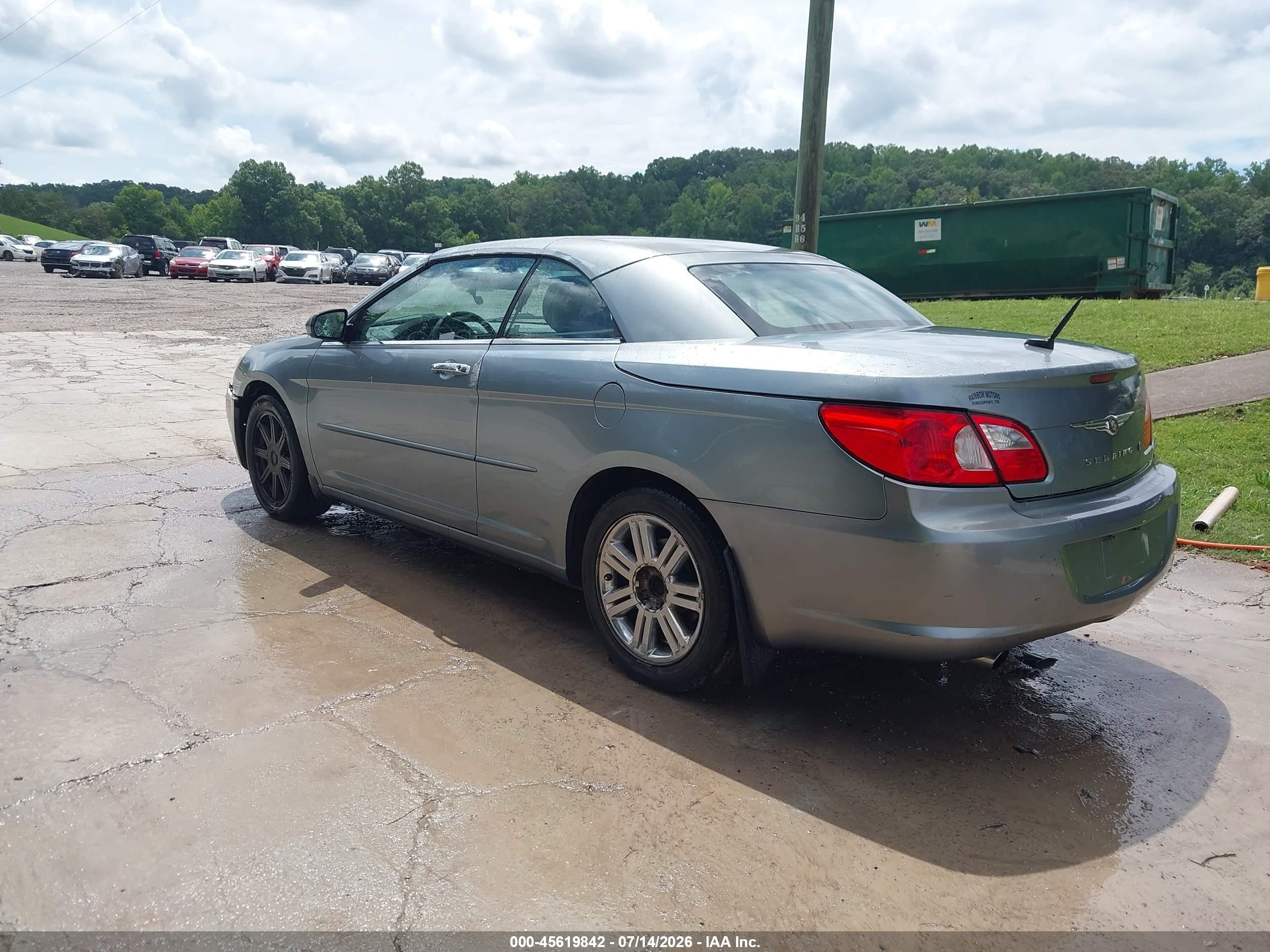 2008 Chrysler Sebring Limited Light Blue vin: 1C3LC65MX8N657832