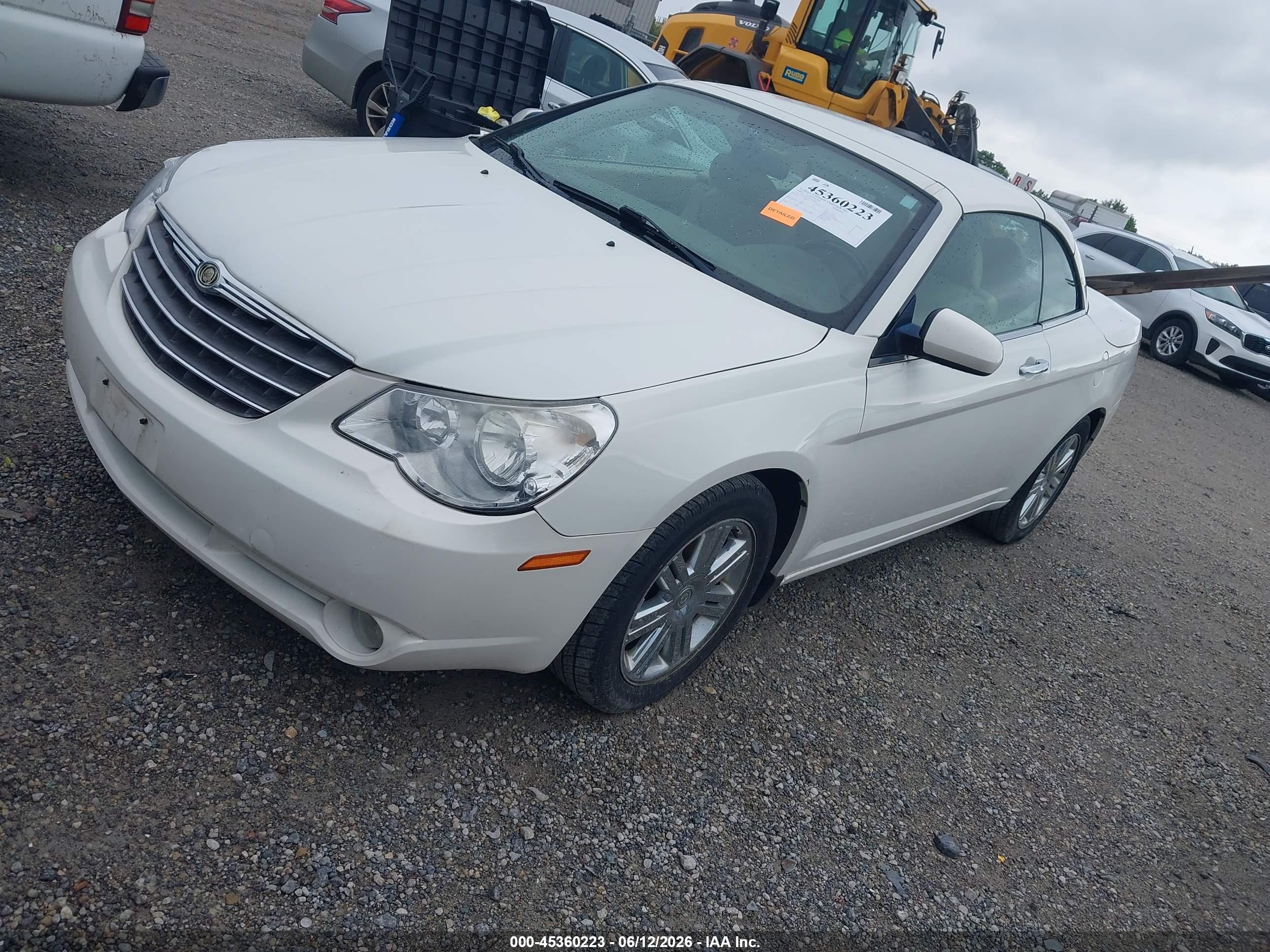 2009 Chrysler Sebring Limited White vin: 1C3LC65V39N506793