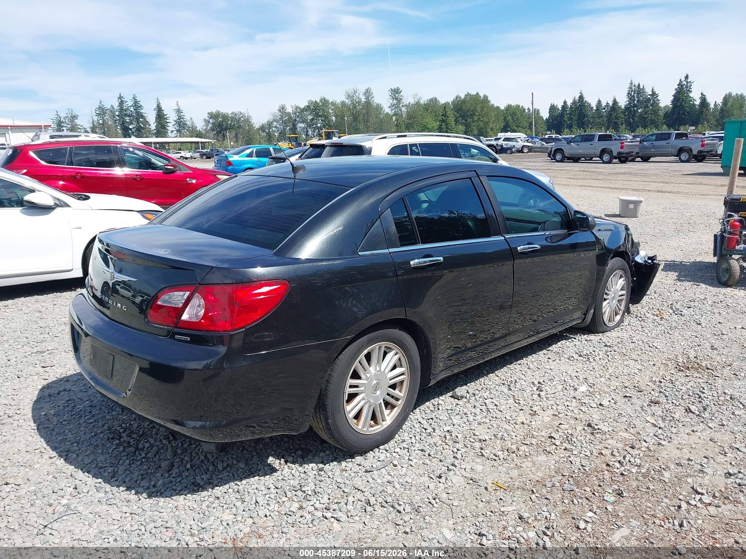 2007 Chrysler Sebring Limited Черный vin: 1C3LC66K47N527430