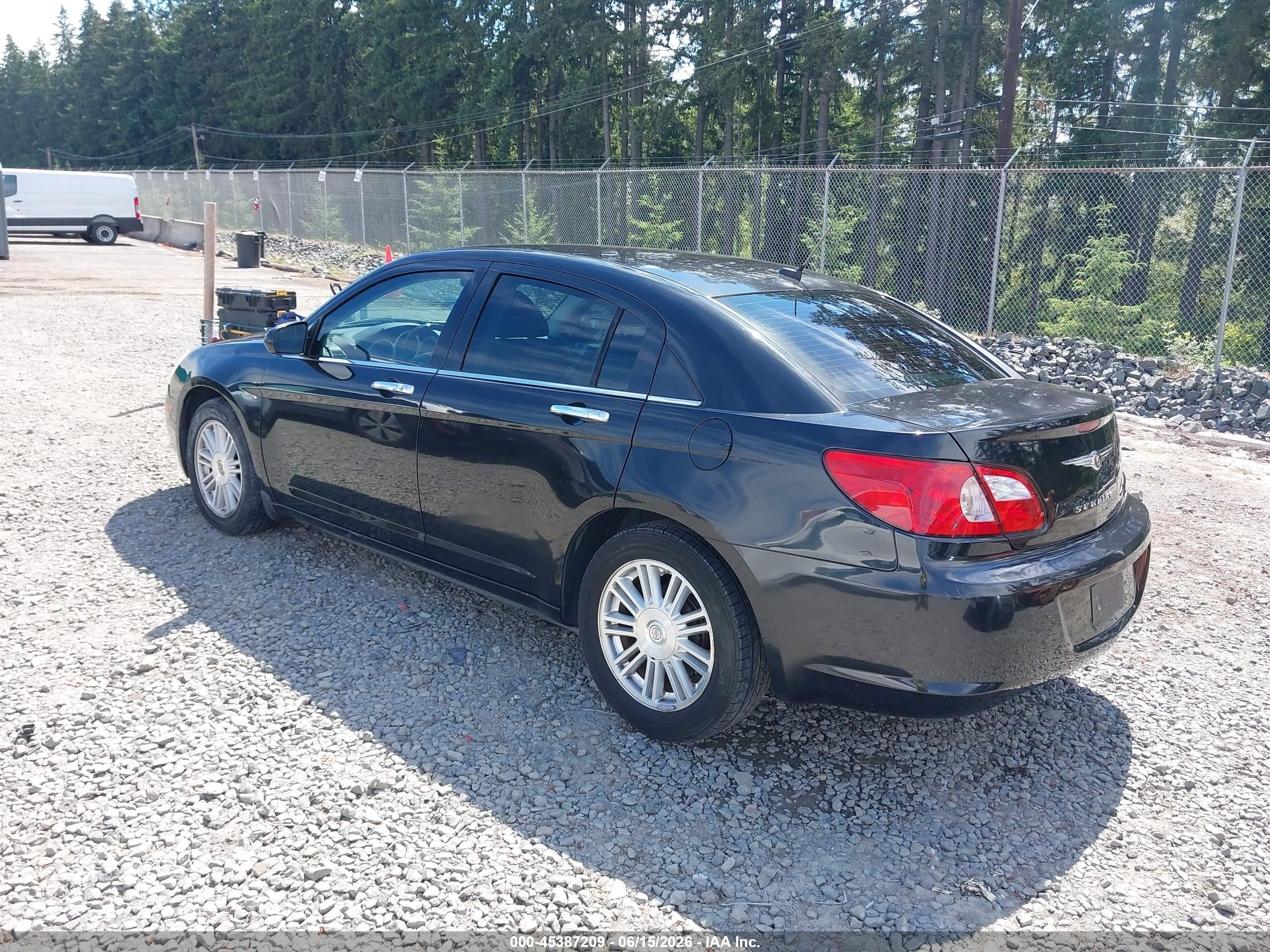 2007 Chrysler Sebring Limited Черный vin: 1C3LC66K47N527430