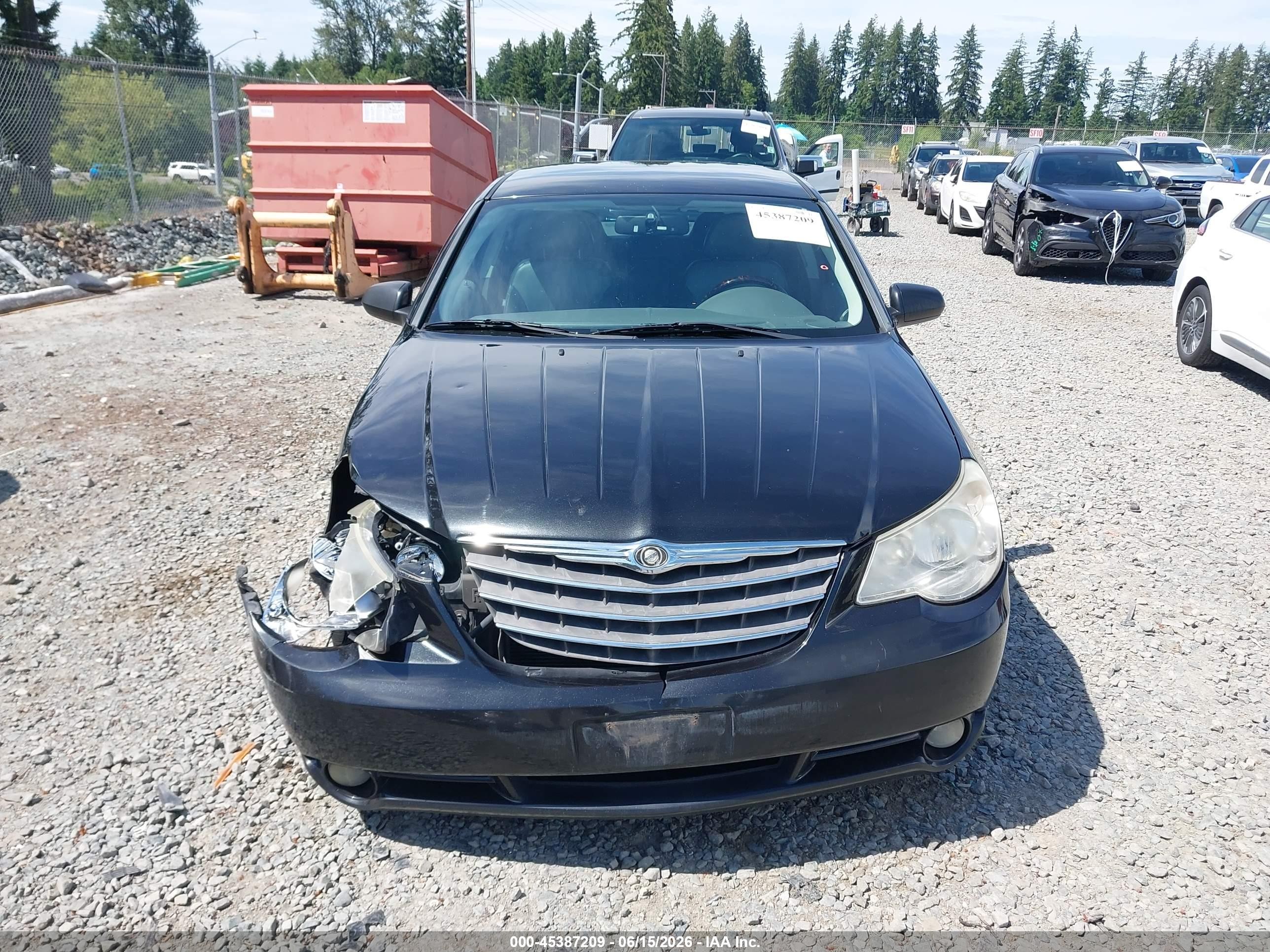 2007 Chrysler Sebring Limited Черный vin: 1C3LC66K47N527430