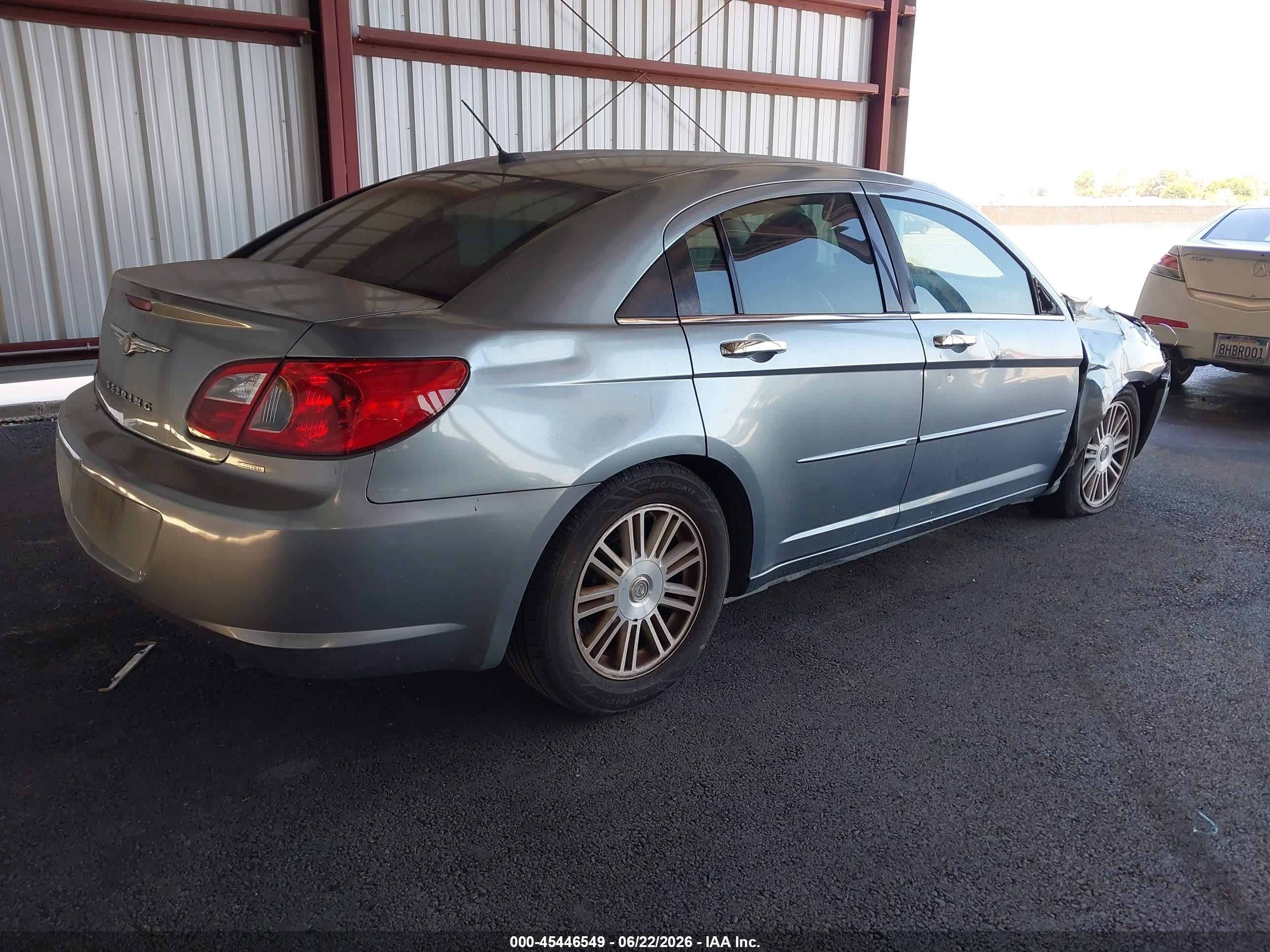 2007 Chrysler Sebring Limited Light Blue vin: 1C3LC66K97N527715