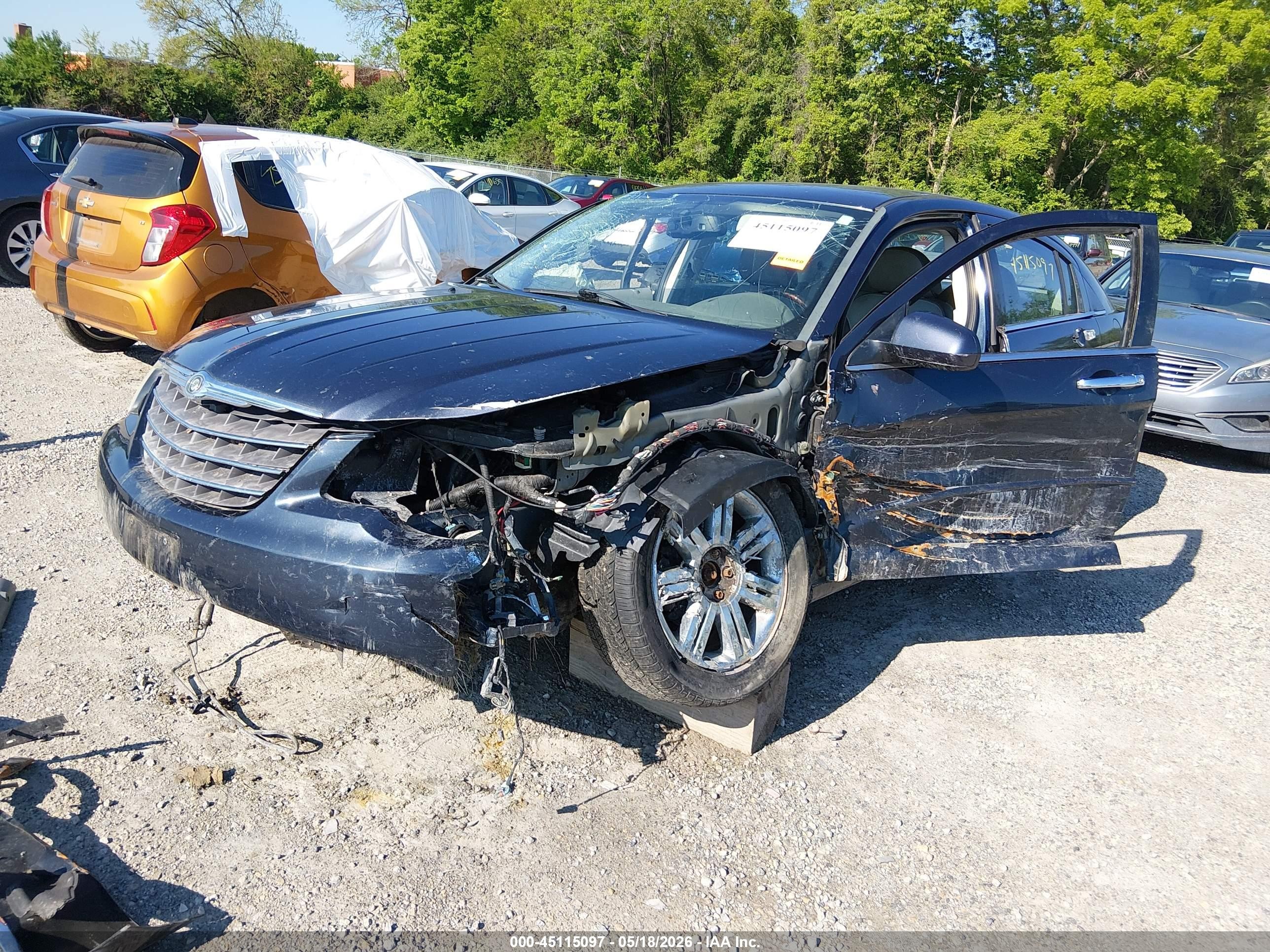 2008 Chrysler Sebring Limited Blue vin: 1C3LC66M28N196379