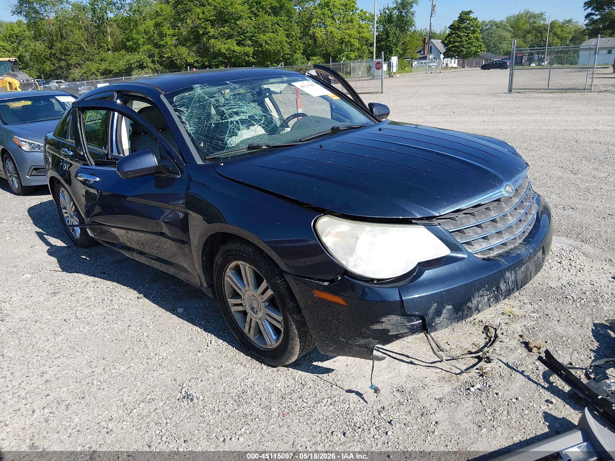 2008 Chrysler Sebring Limited Blue vin: 1C3LC66M28N196379