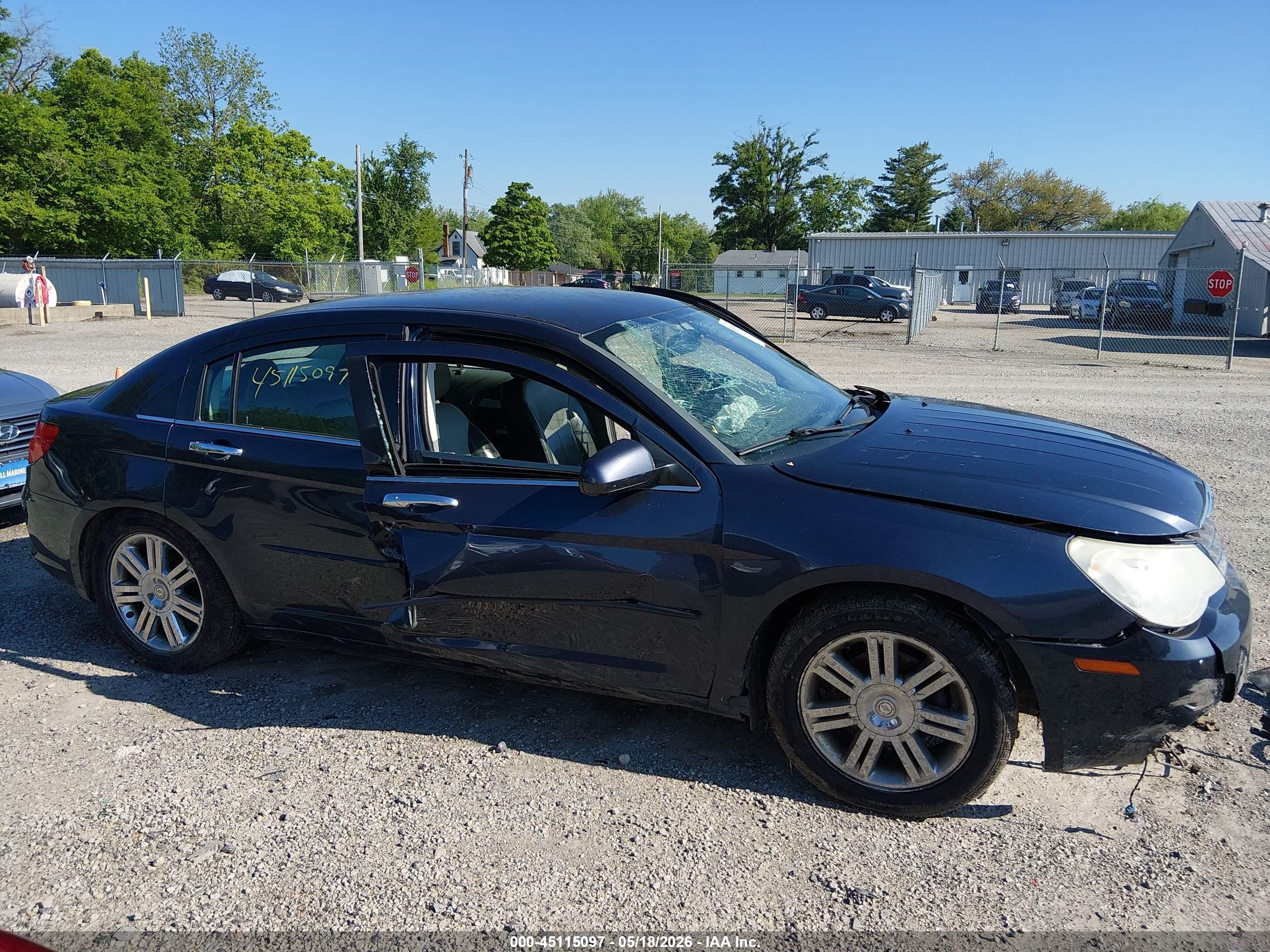 2008 Chrysler Sebring Limited Blue vin: 1C3LC66M28N196379