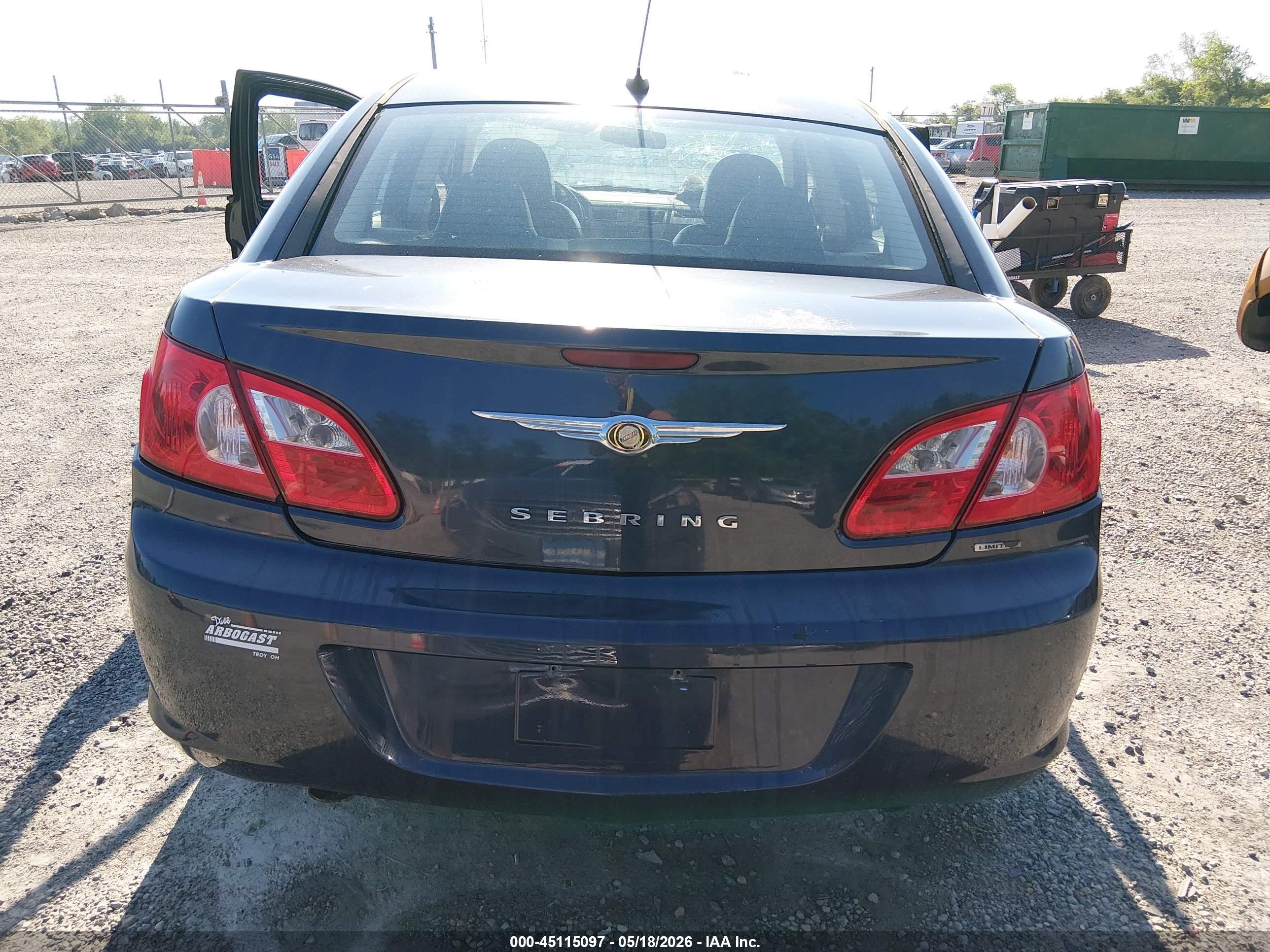 2008 Chrysler Sebring Limited Blue vin: 1C3LC66M28N196379