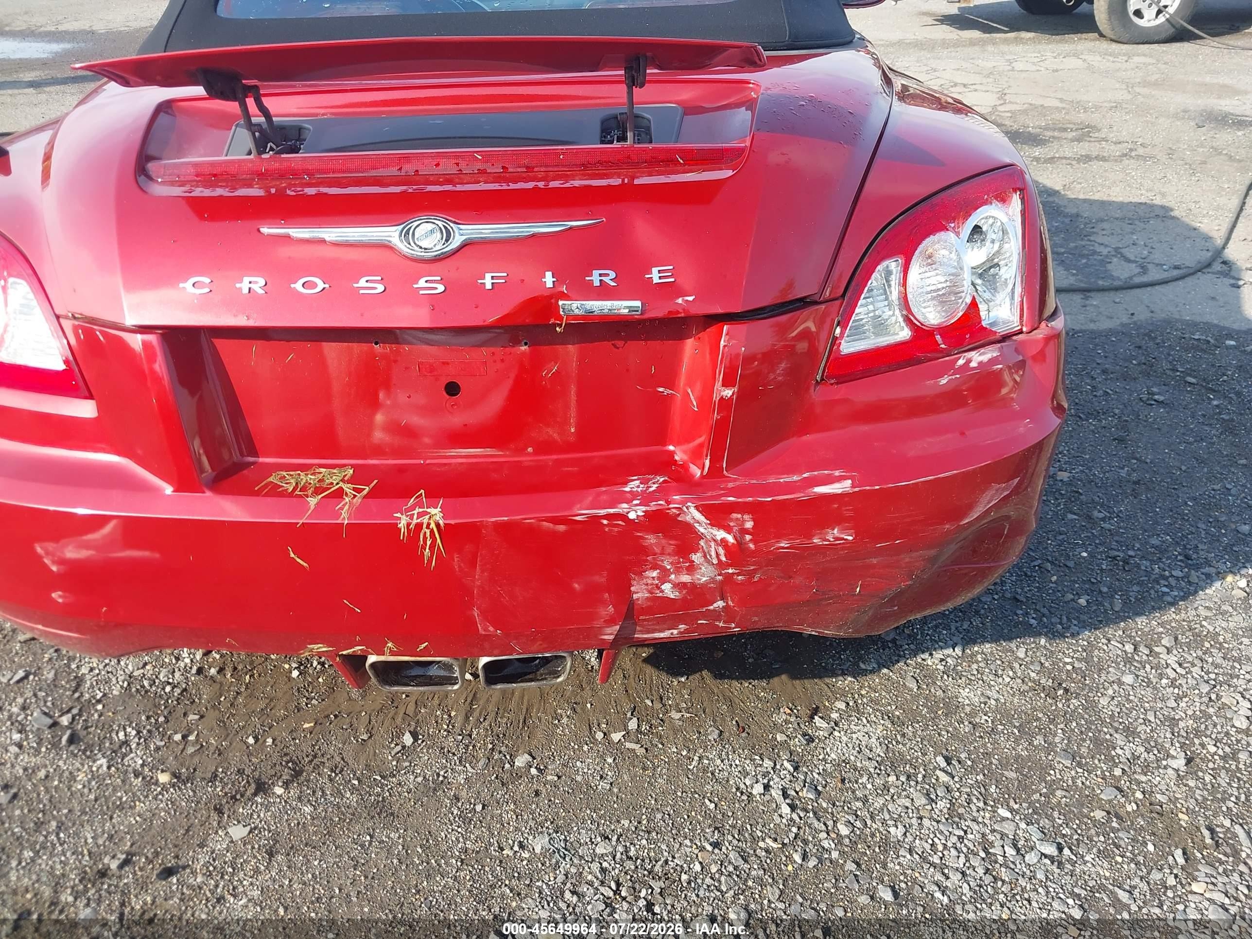 2007 Chrysler Crossfire   Red vin: 1C3LN55L97X071749
