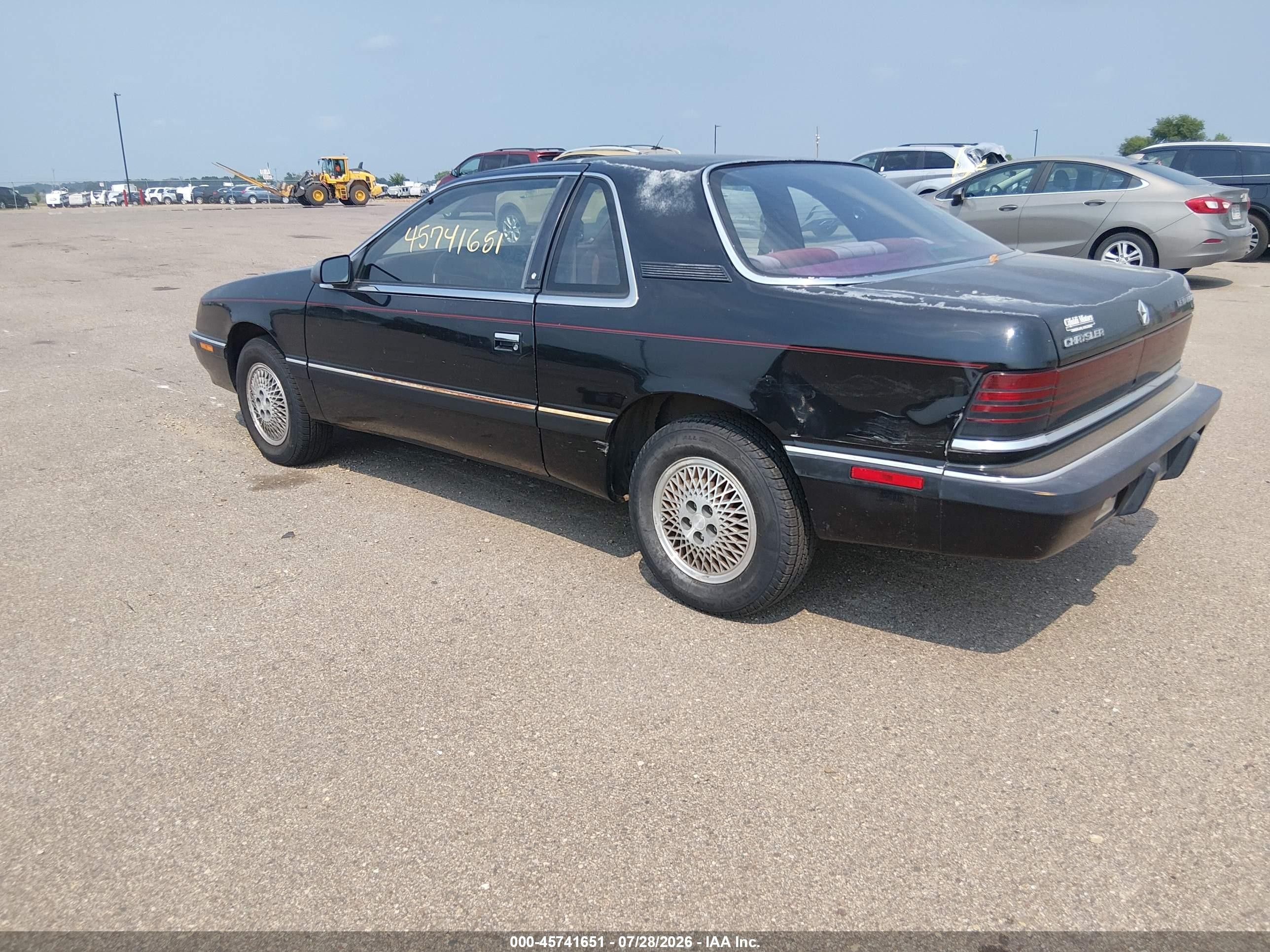 1989 Chrysler Lebaron   Black vin: 1C3XJ41K4KG241741