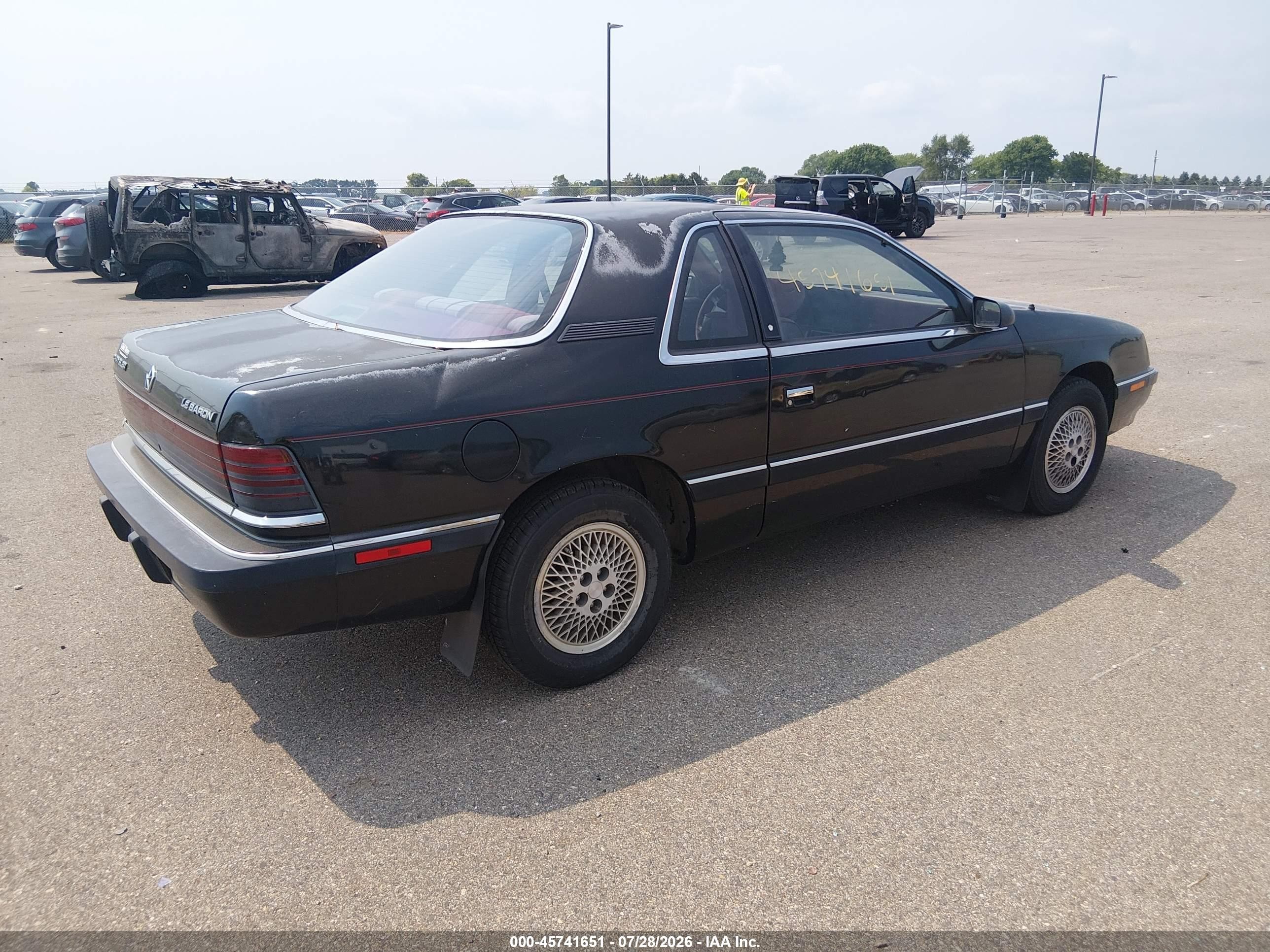 1989 Chrysler Lebaron   Black vin: 1C3XJ41K4KG241741
