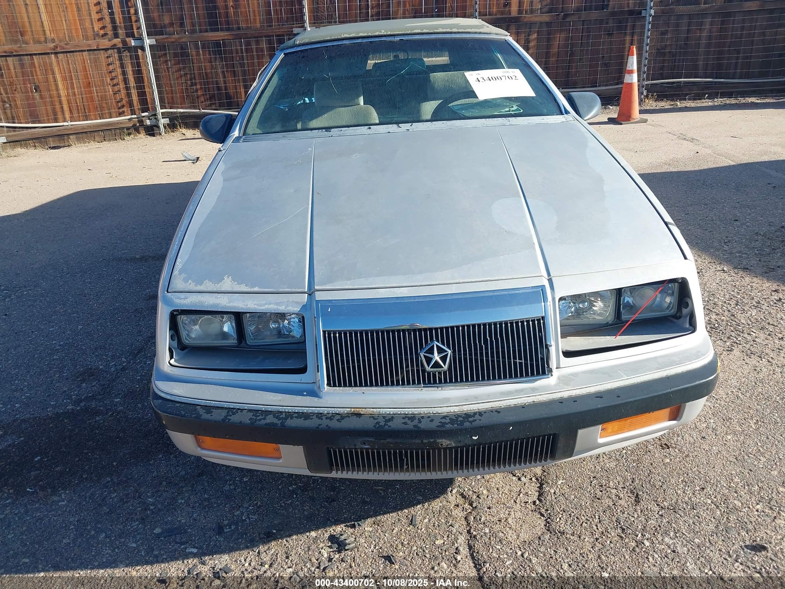 1990 Chrysler Lebaron   Gray vin: 1C3XJ4538LG487714