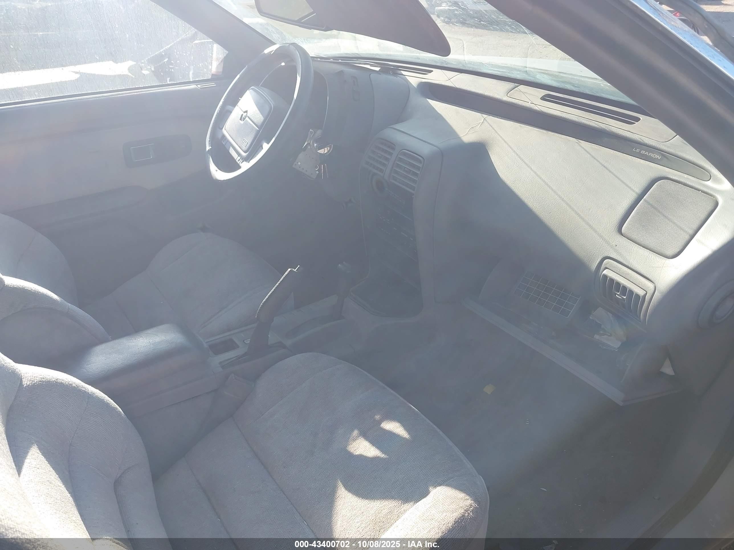1990 Chrysler Lebaron   Gray vin: 1C3XJ4538LG487714
