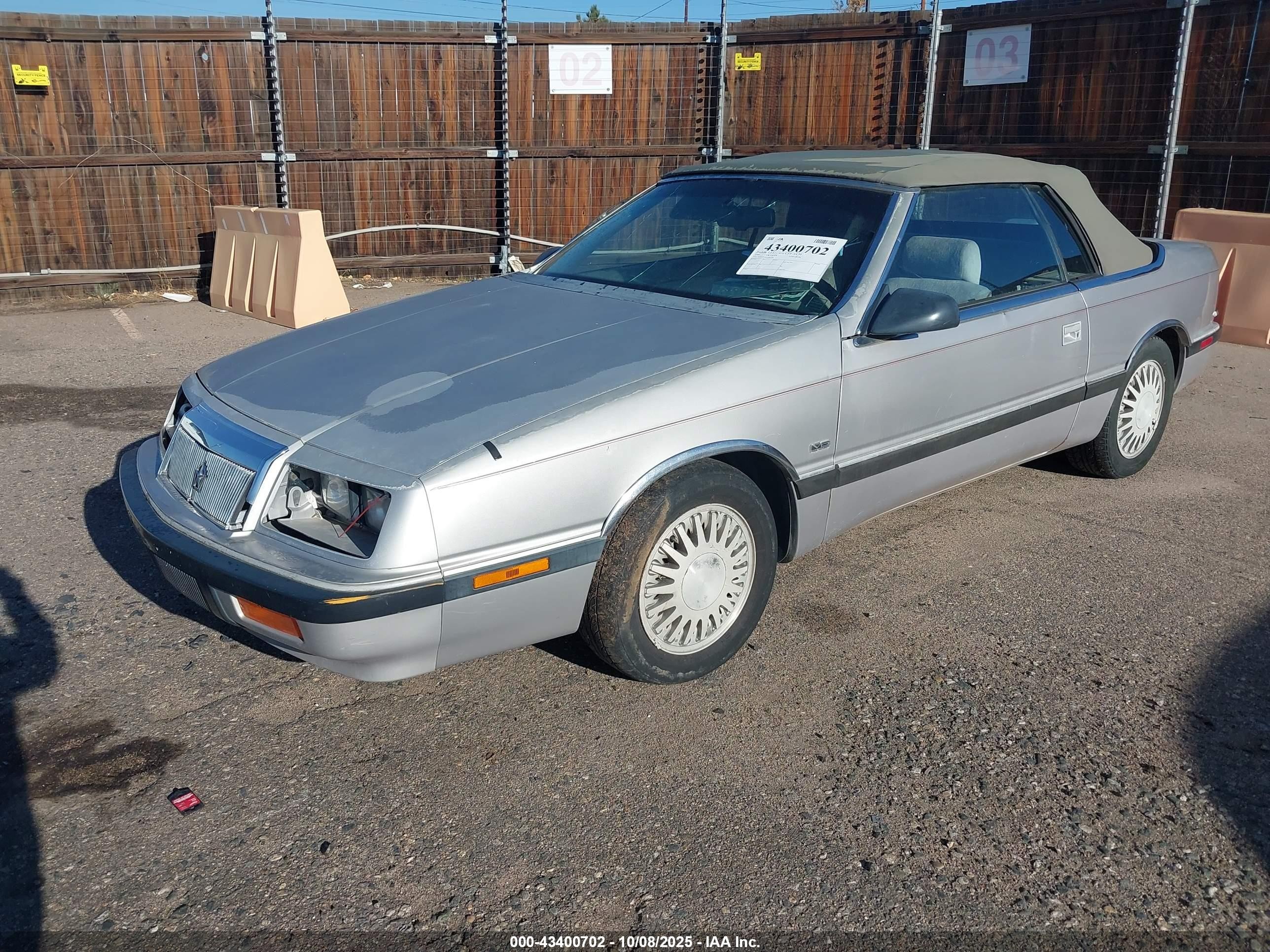1990 Chrysler Lebaron   Gray vin: 1C3XJ4538LG487714