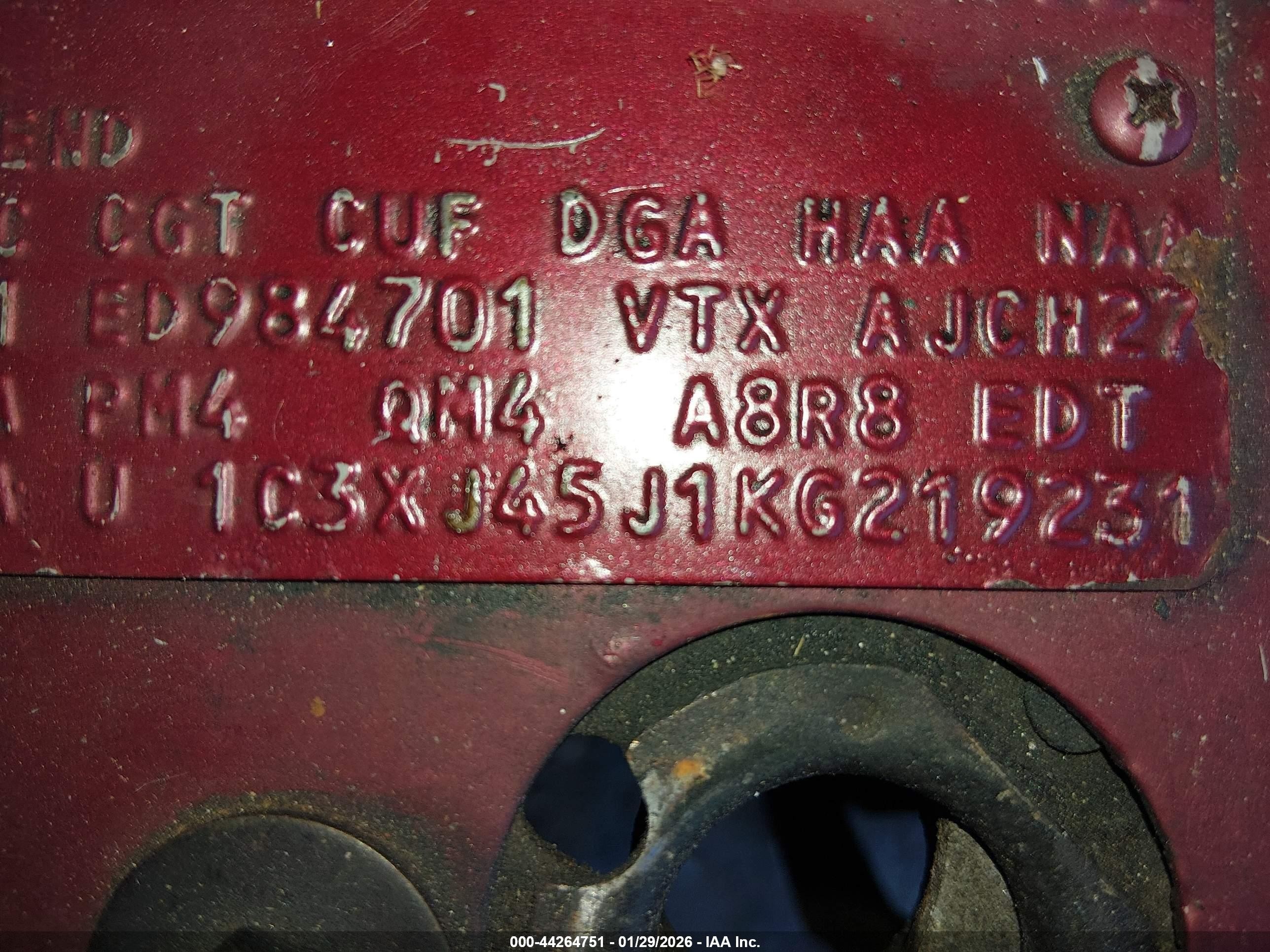 1989 Chrysler Lebaron   Red vin: 1C3XJ45J1KG219231
