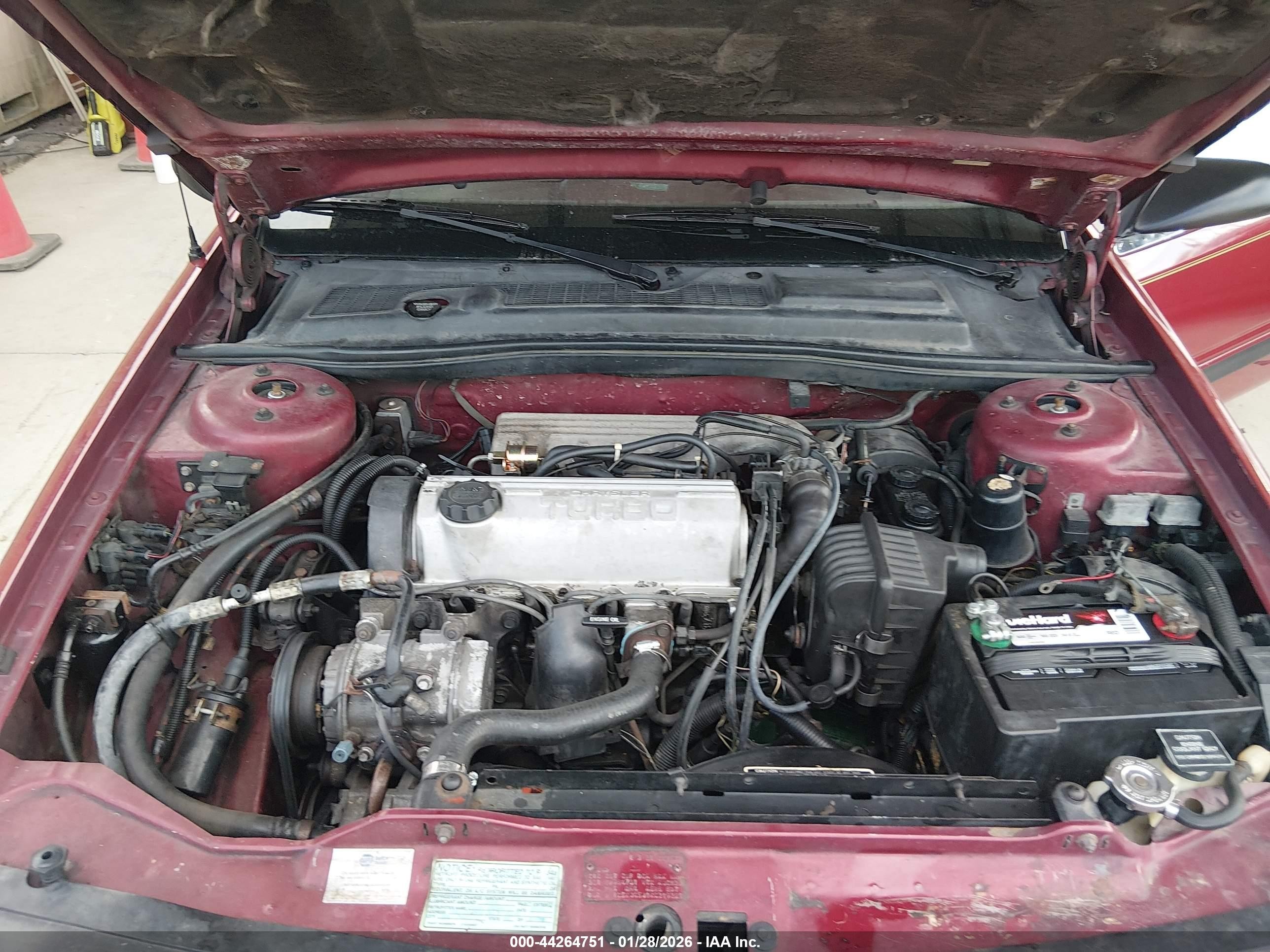 1989 Chrysler Lebaron   Red vin: 1C3XJ45J1KG219231