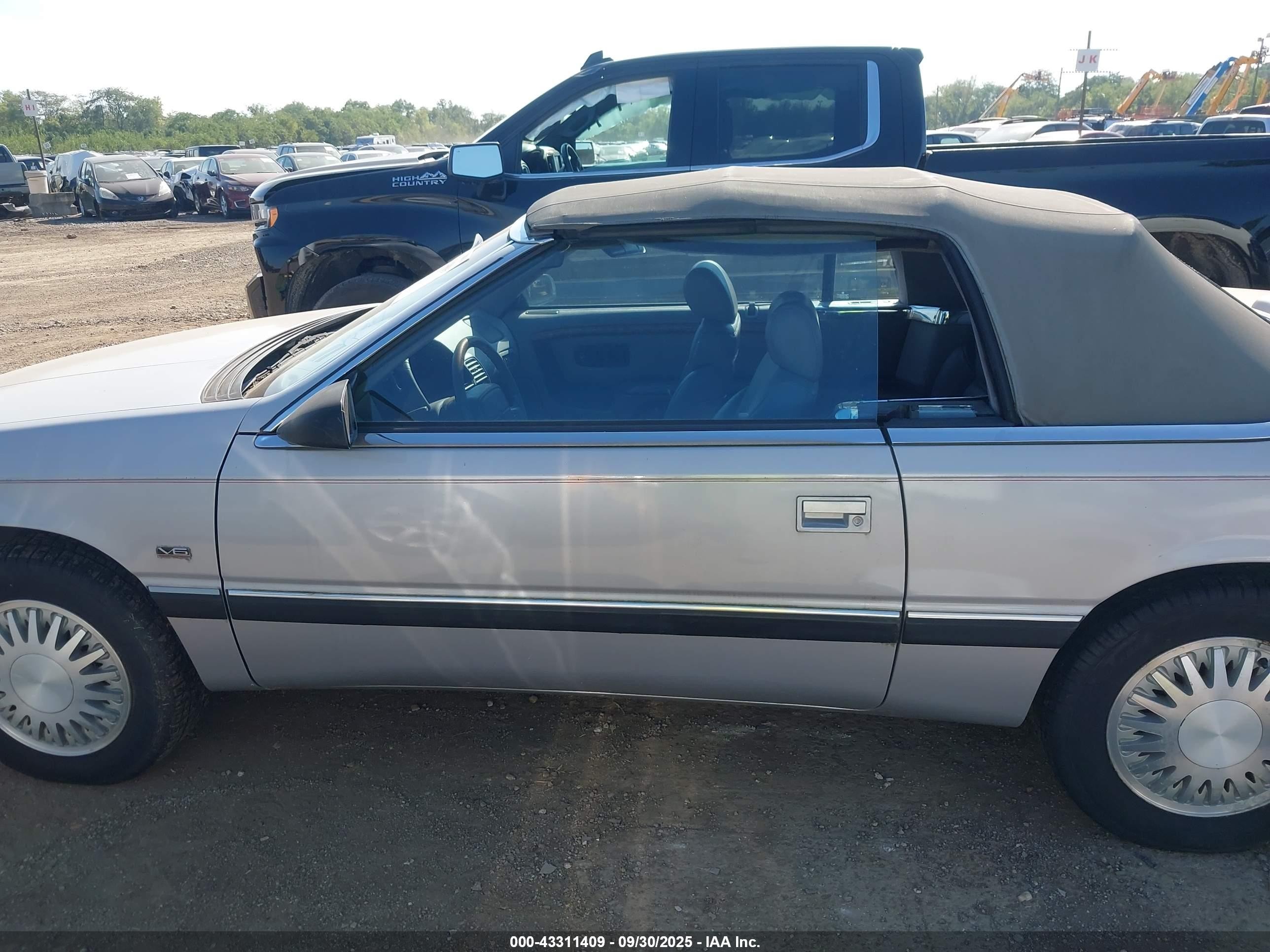 1991 Chrysler Lebaron Lx Silver vin: 1C3XJ5532MG138832