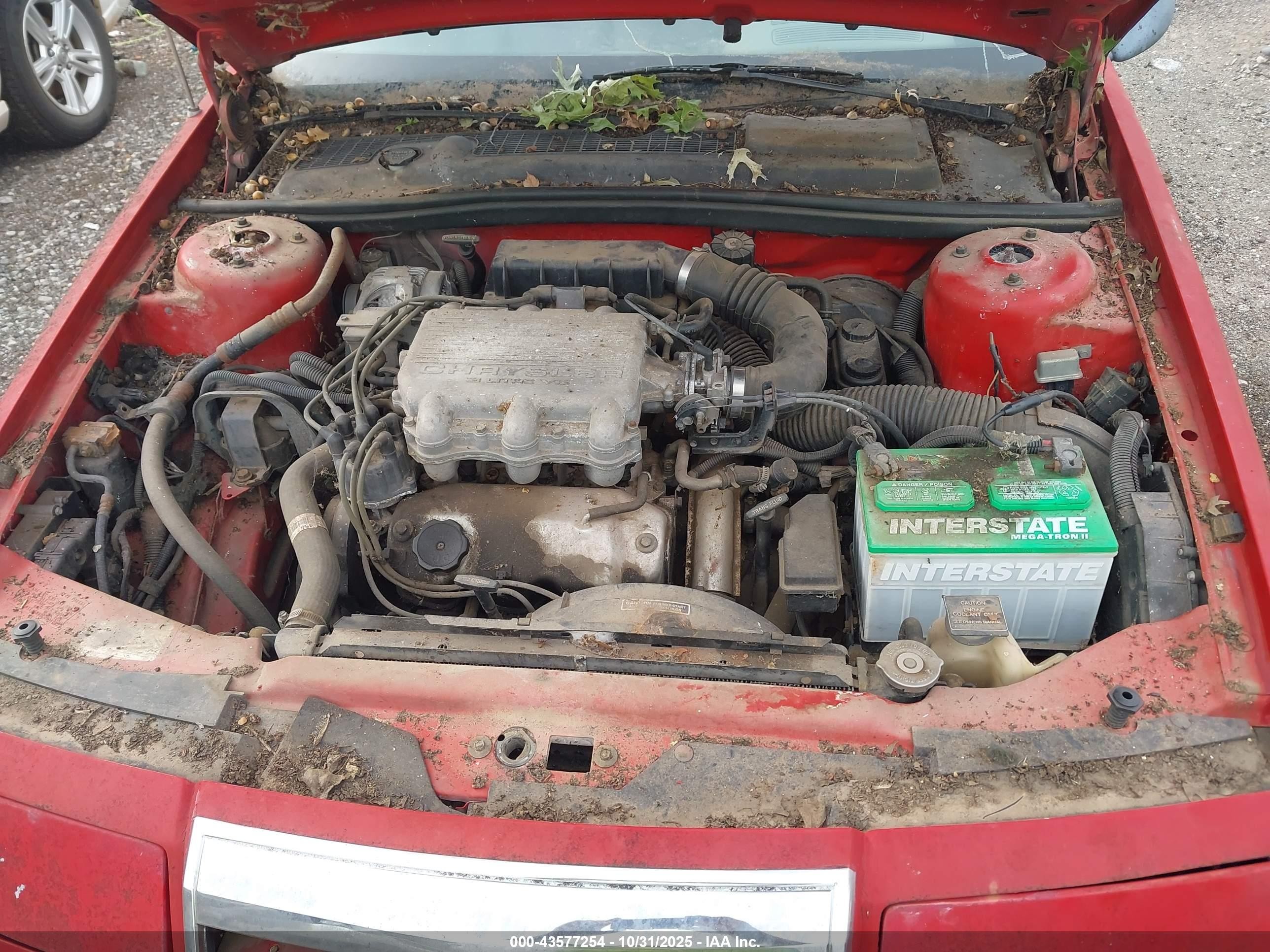 1990 Chrysler Lebaron Premium Red vin: 1C3XJ5538LG504789