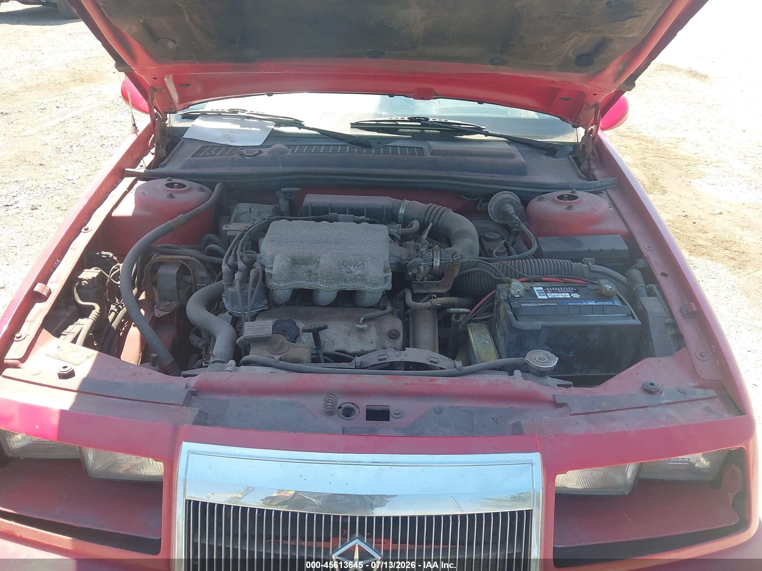 1992 Chrysler Lebaron   Red vin: 1C3XU4532NF278436