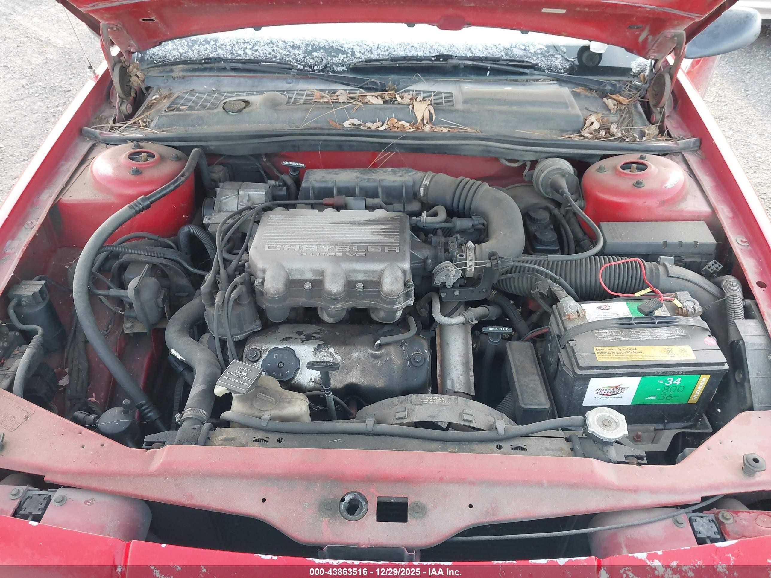 1993 Chrysler Lebaron   Red vin: 1C3XU4532PF570431