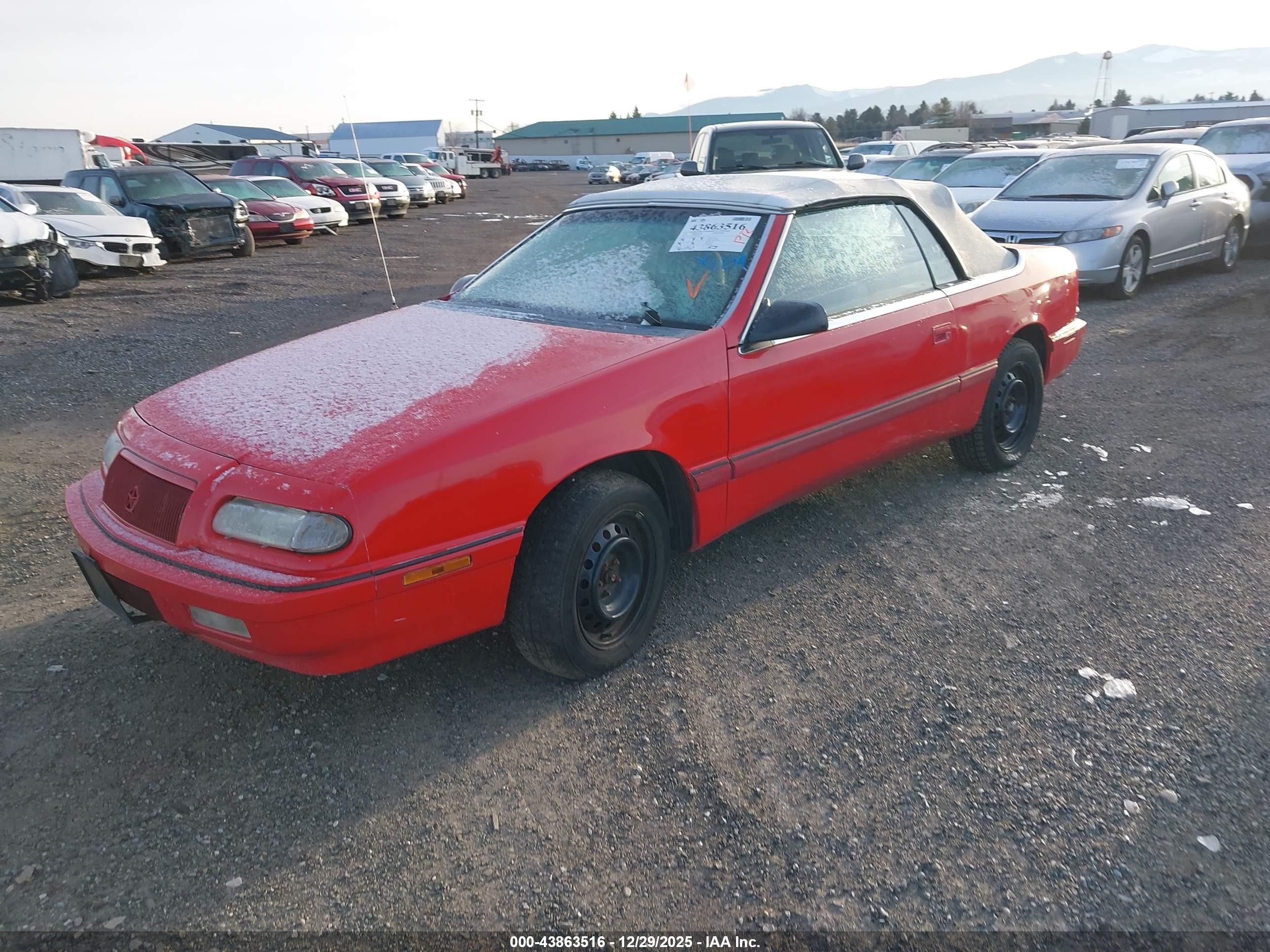 1993 Chrysler Lebaron   Red vin: 1C3XU4532PF570431