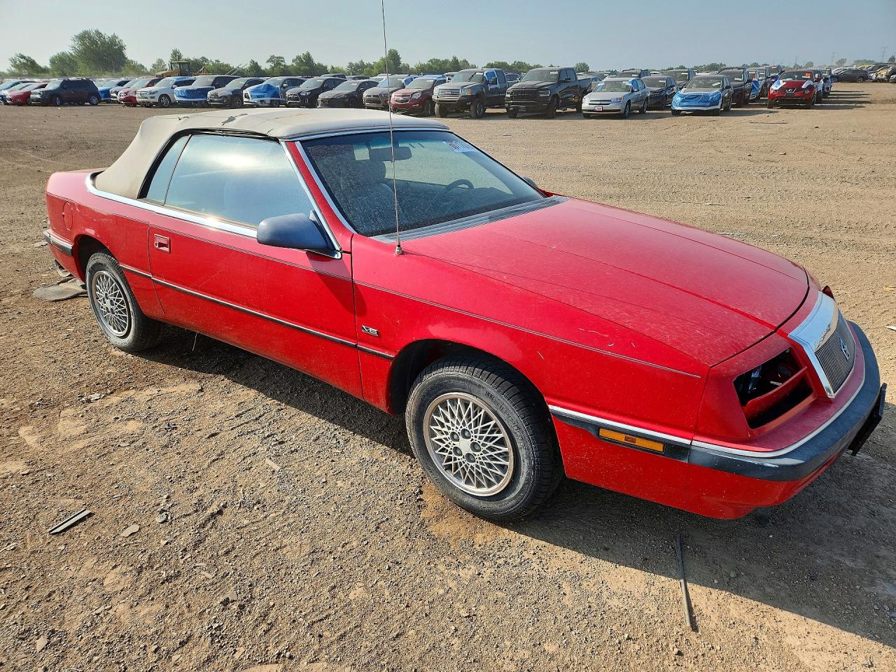 1992 Chrysler Lebaron Red vin: 1C3XU4538NF190233