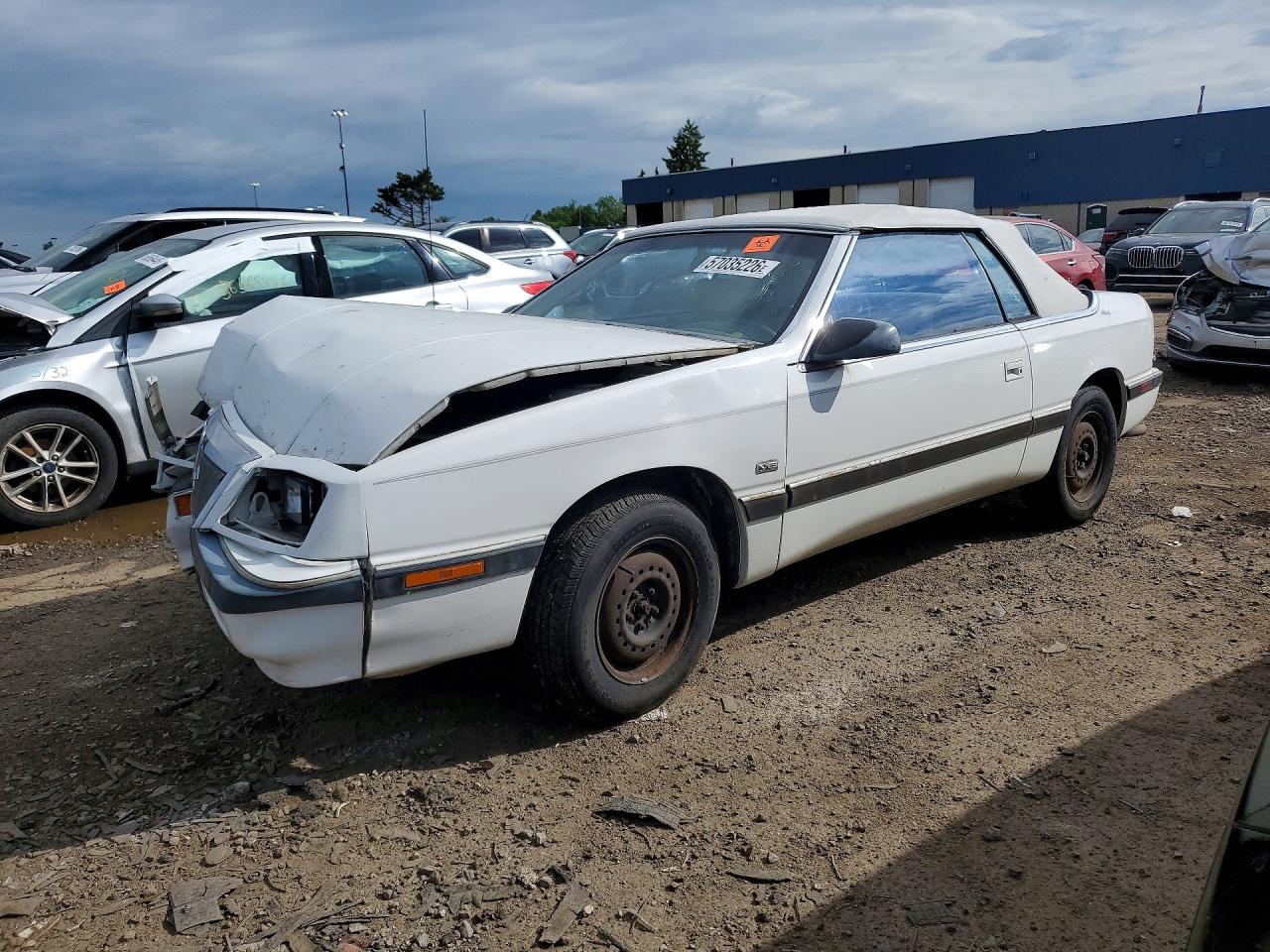 1992 Chrysler Lebaron White vin: 1C3XU4539NF297078