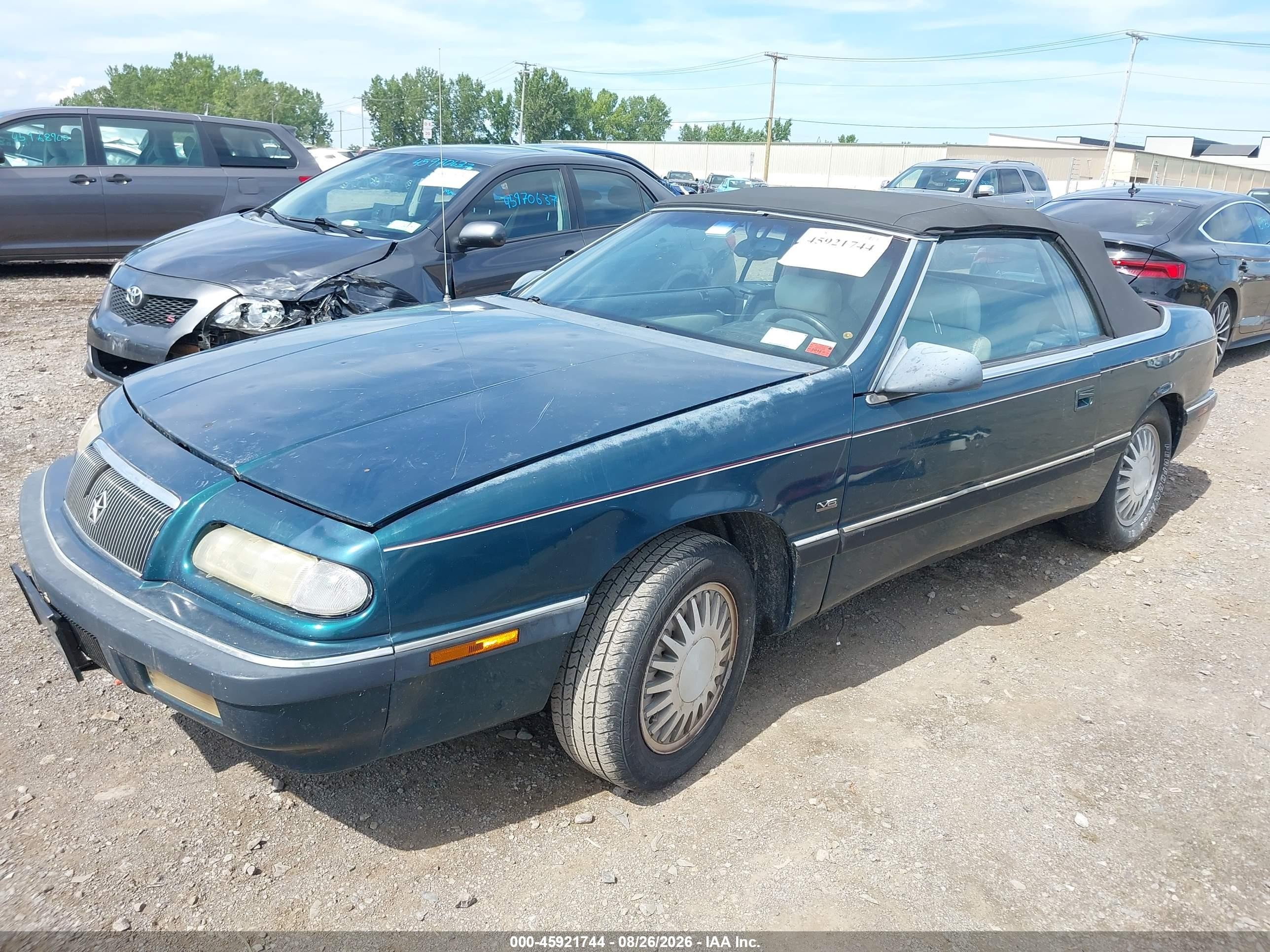 1993 Chrysler Lebaron Lx Green vin: 1C3XU5537PF540072