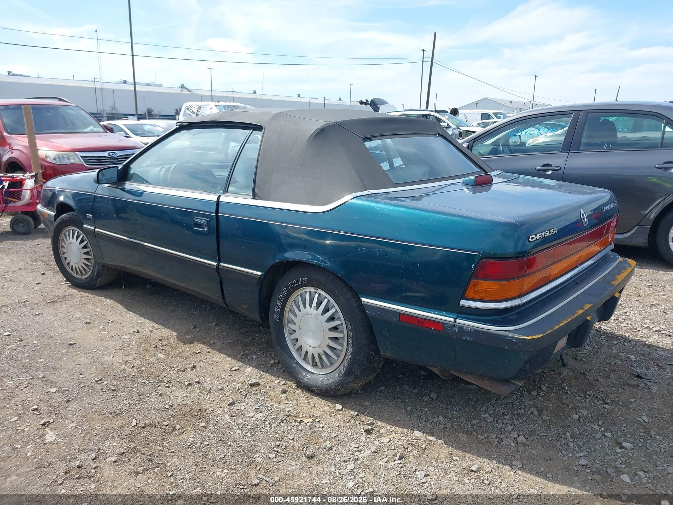 1993 Chrysler Lebaron Lx Green vin: 1C3XU5537PF540072