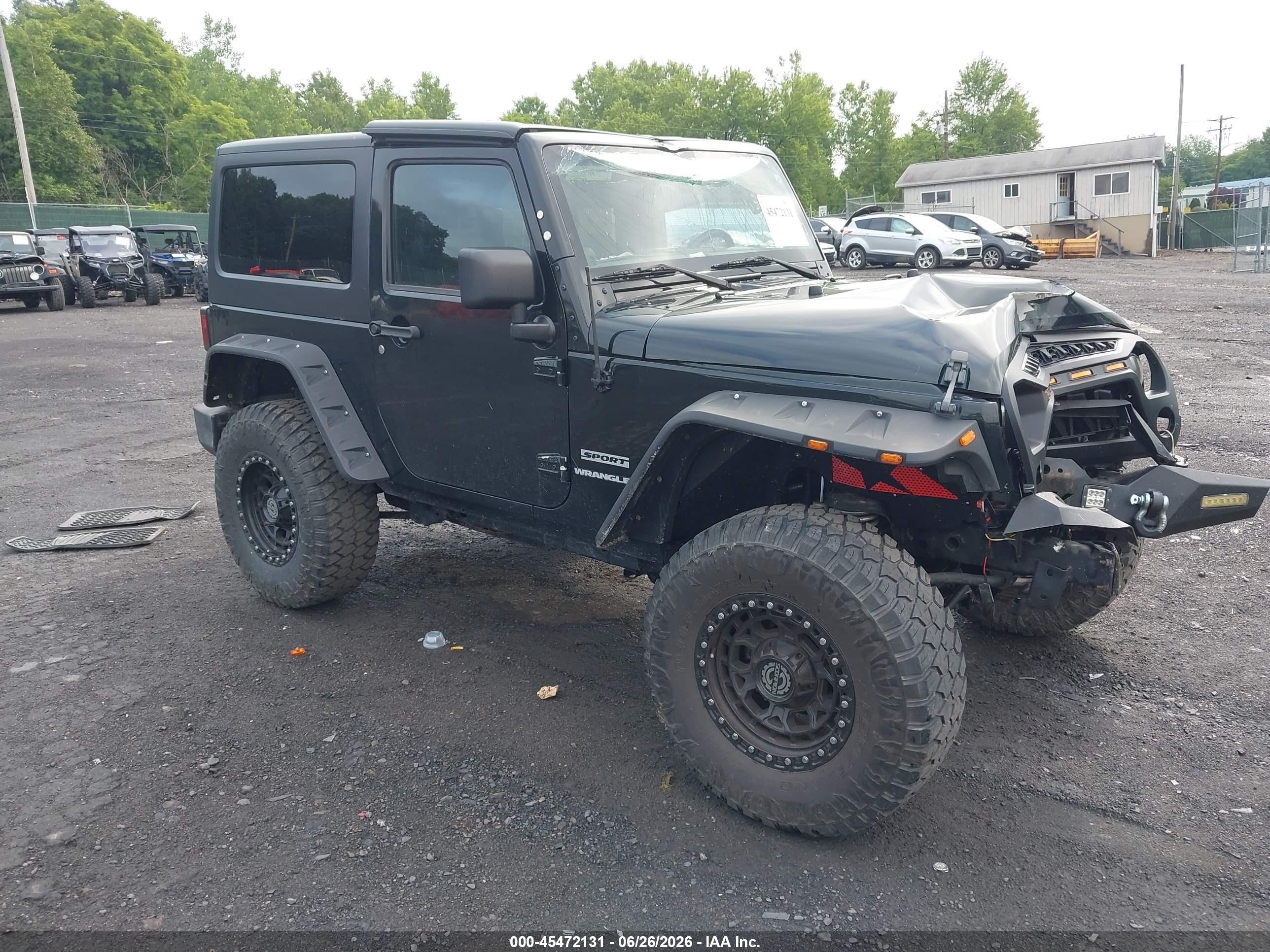 2012 Jeep Wrangler Sport Черный vin: 1C4AJWAG0CL237493