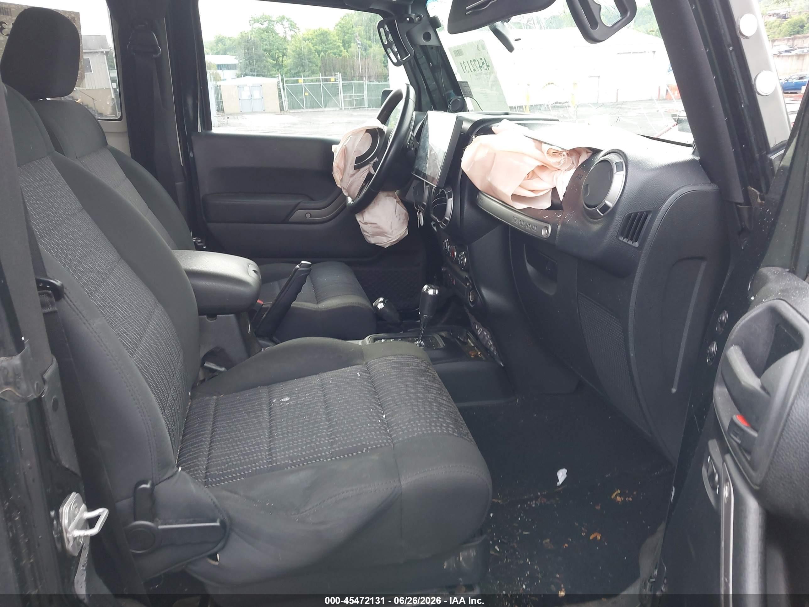 2012 Jeep Wrangler Sport Черный vin: 1C4AJWAG0CL237493