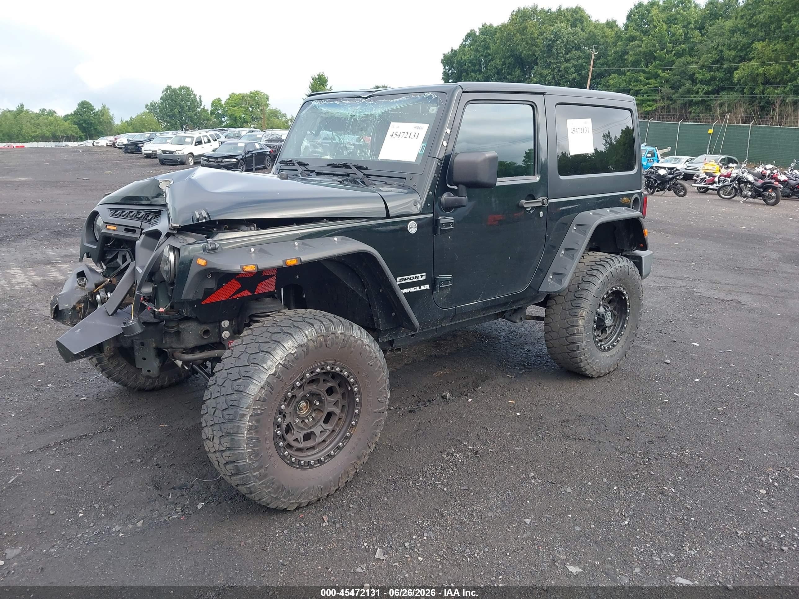 2012 Jeep Wrangler Sport Черный vin: 1C4AJWAG0CL237493