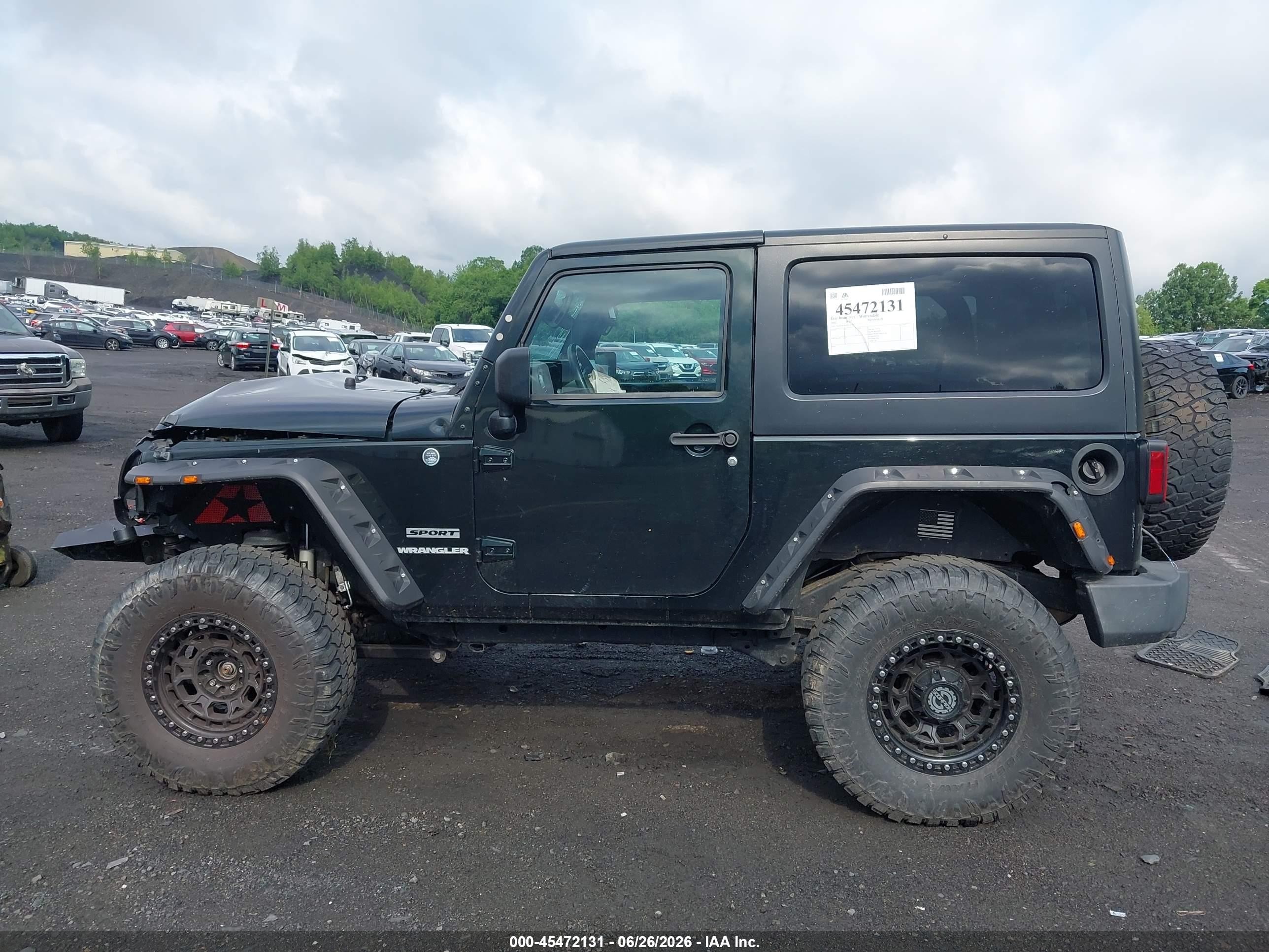 2012 Jeep Wrangler Sport Черный vin: 1C4AJWAG0CL237493