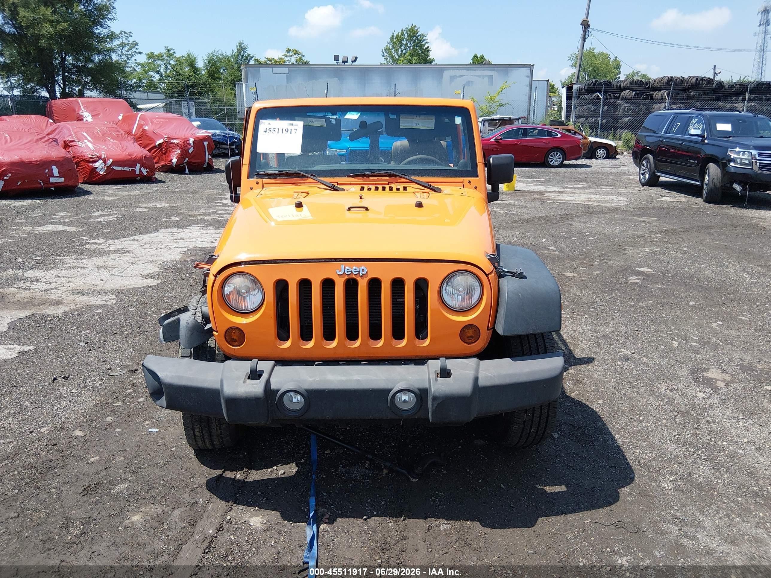 2012 Jeep Wrangler Sport Orange vin: 1C4AJWAG0CL255962