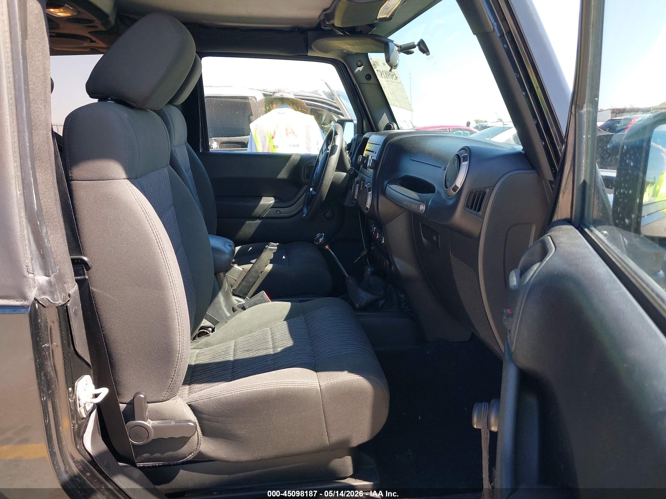 2012 Jeep Wrangler Sport Black vin: 1C4AJWAG0CL270137