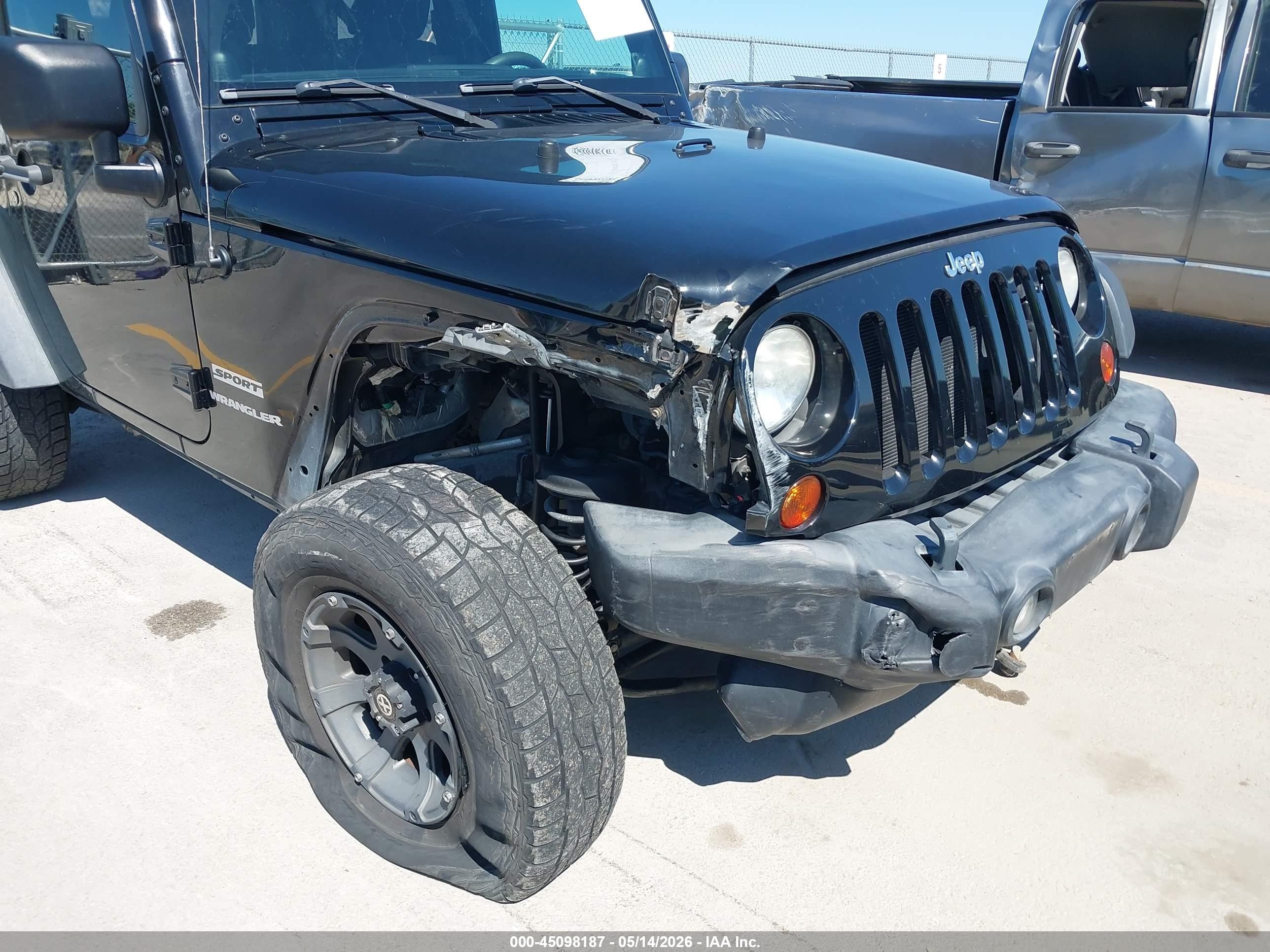 2012 Jeep Wrangler Sport Black vin: 1C4AJWAG0CL270137