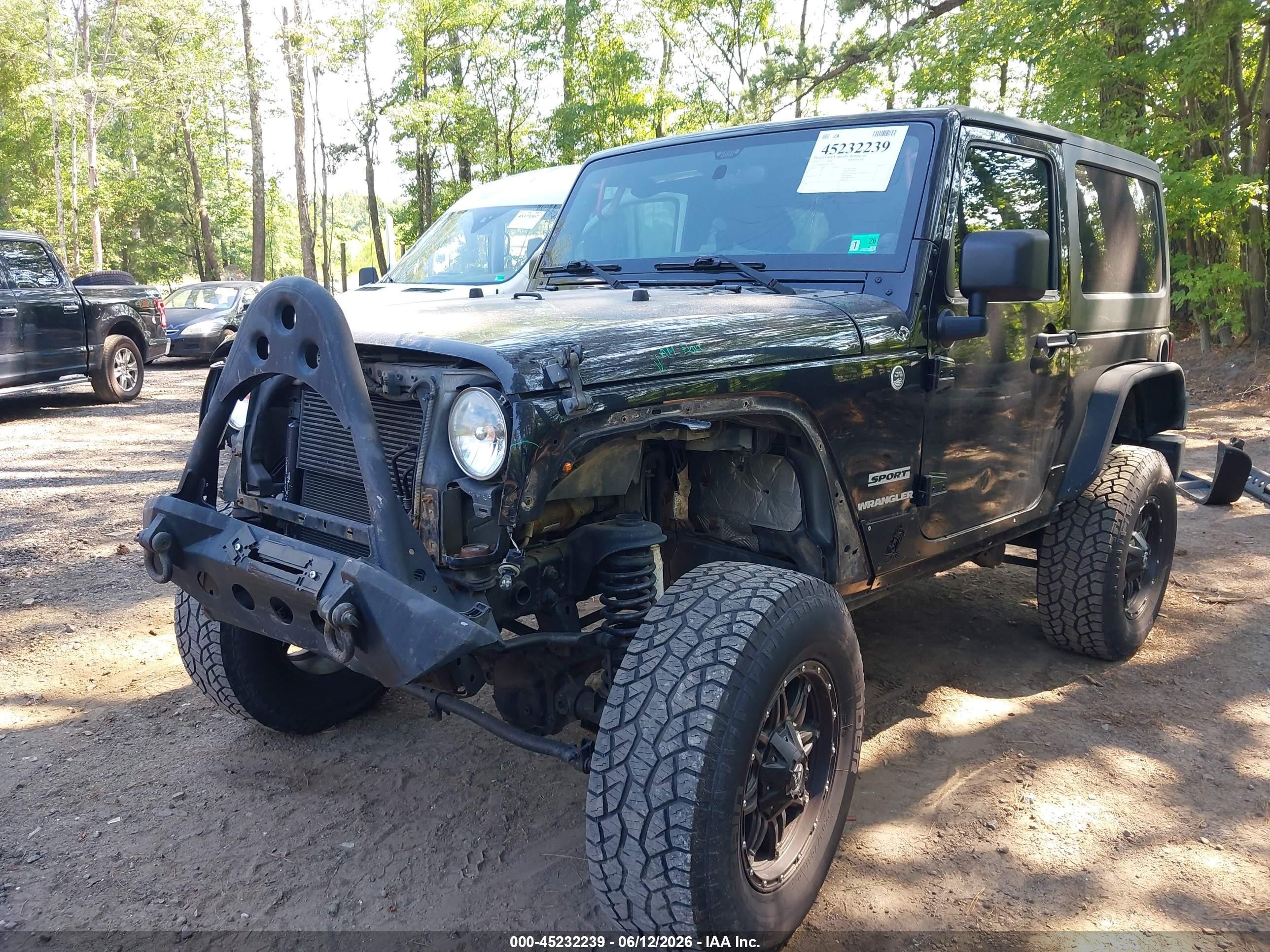 2013 Jeep Wrangler Sport Black vin: 1C4AJWAG0DL516931
