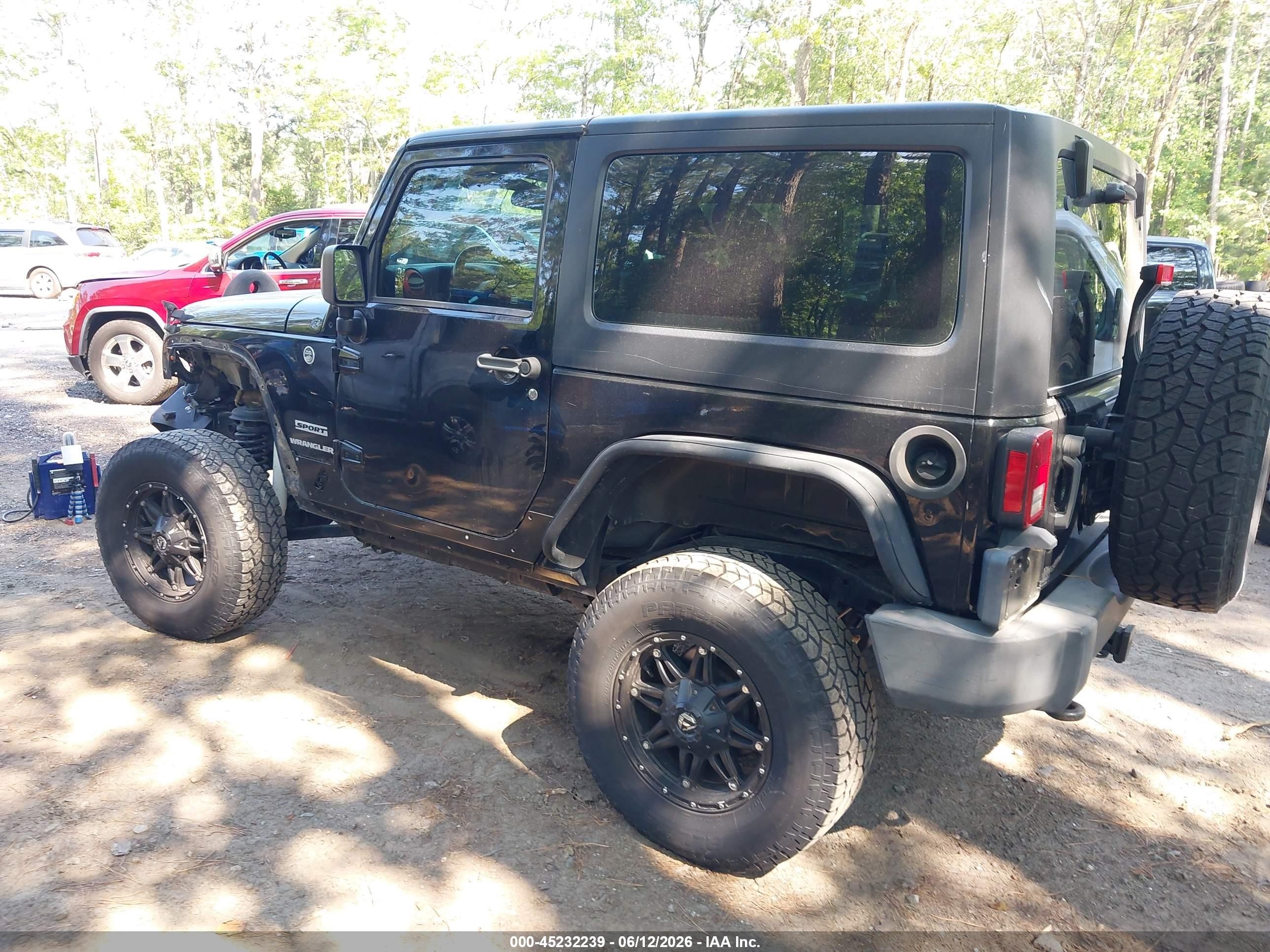2013 Jeep Wrangler Sport Black vin: 1C4AJWAG0DL516931