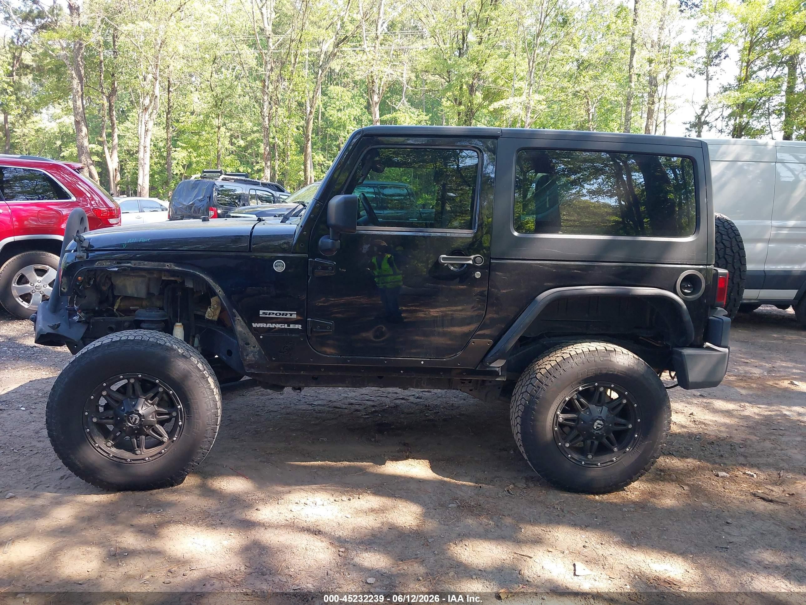 2013 Jeep Wrangler Sport Black vin: 1C4AJWAG0DL516931