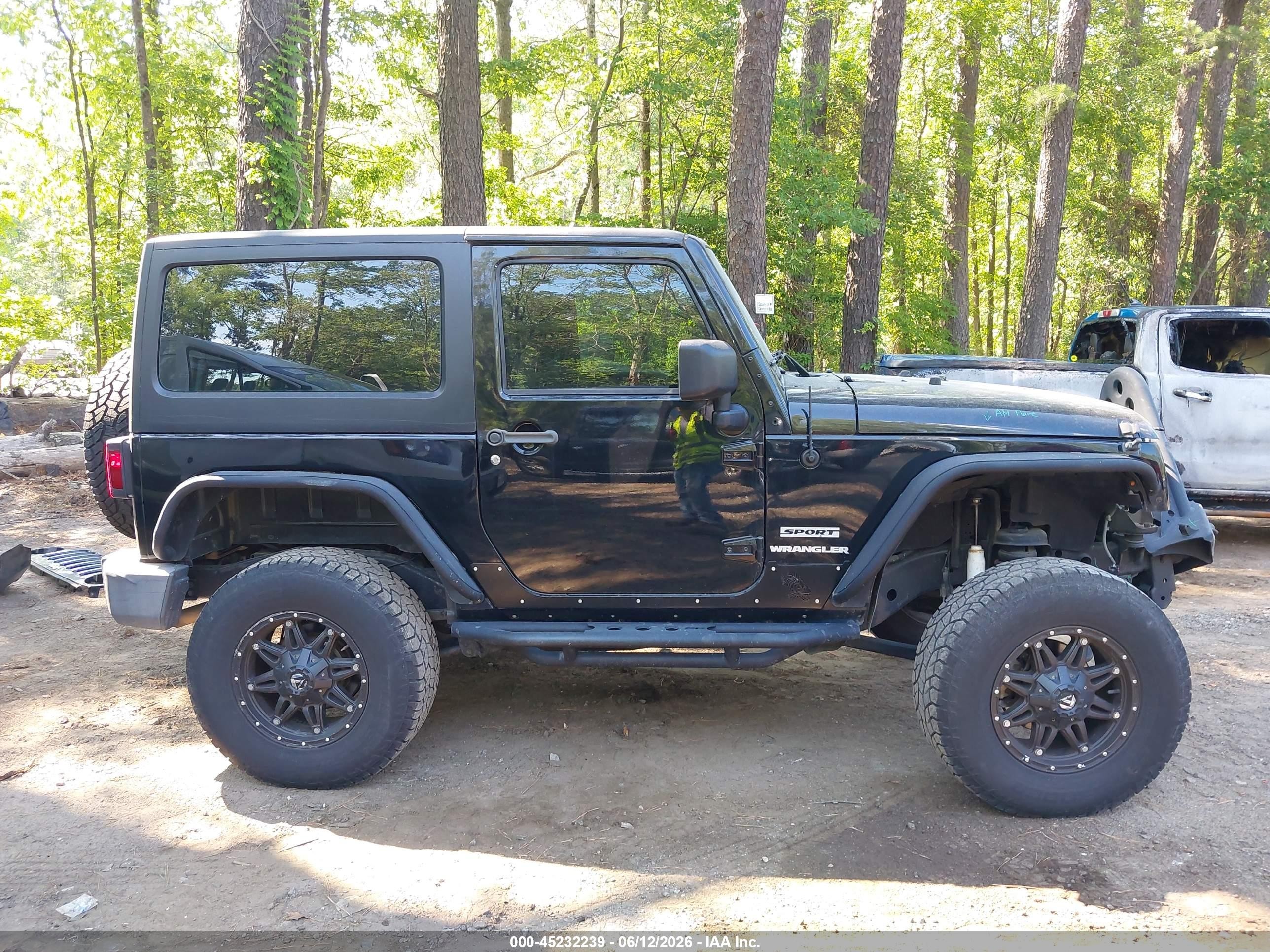 2013 Jeep Wrangler Sport Black vin: 1C4AJWAG0DL516931