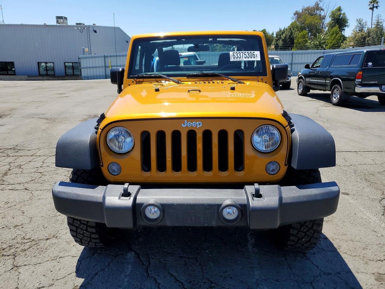 2014 Jeep Wrangler Sport Yellow vin: 1C4AJWAG0EL192588