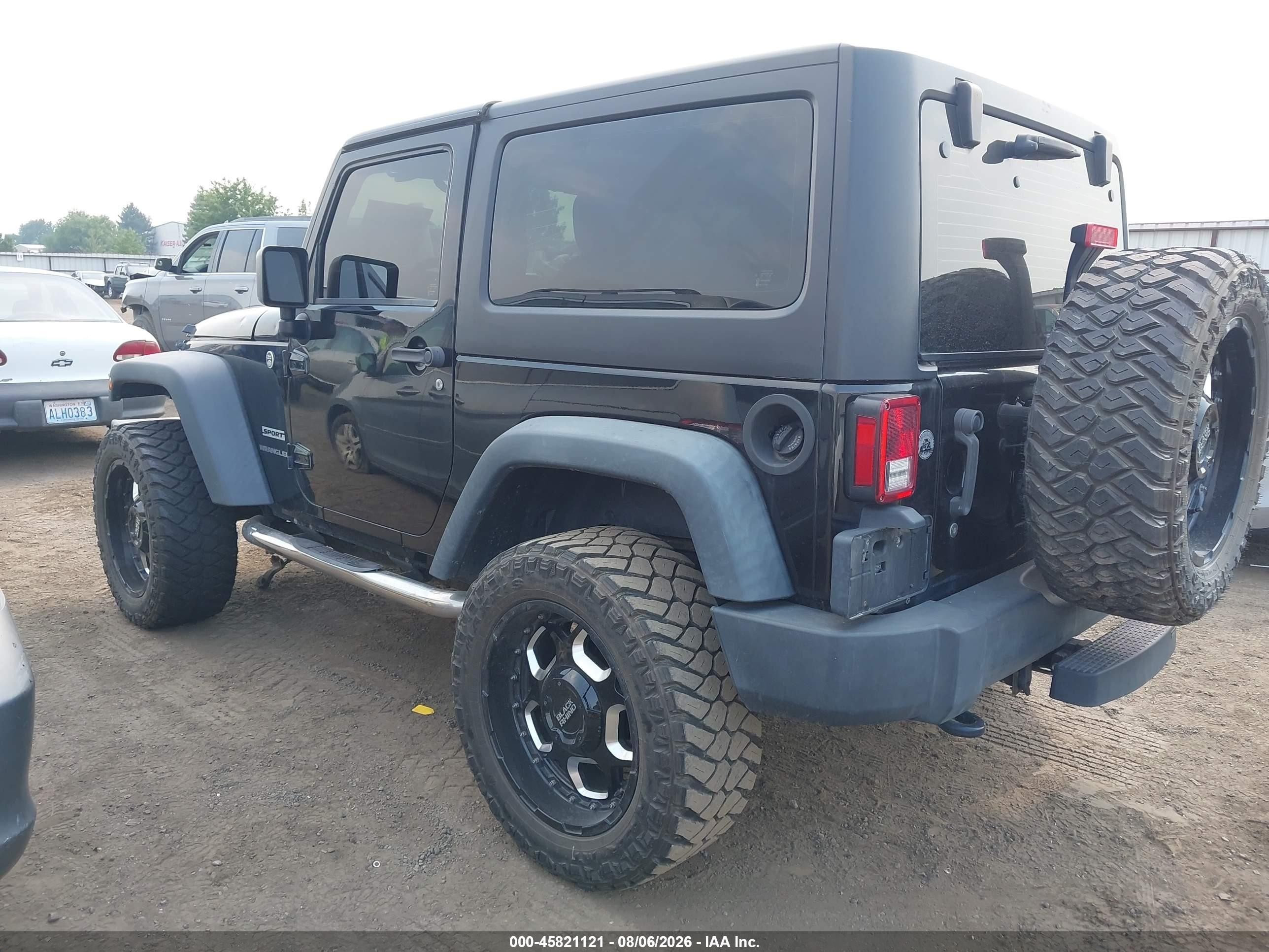 2014 Jeep Wrangler Sport Black vin: 1C4AJWAG0EL285899