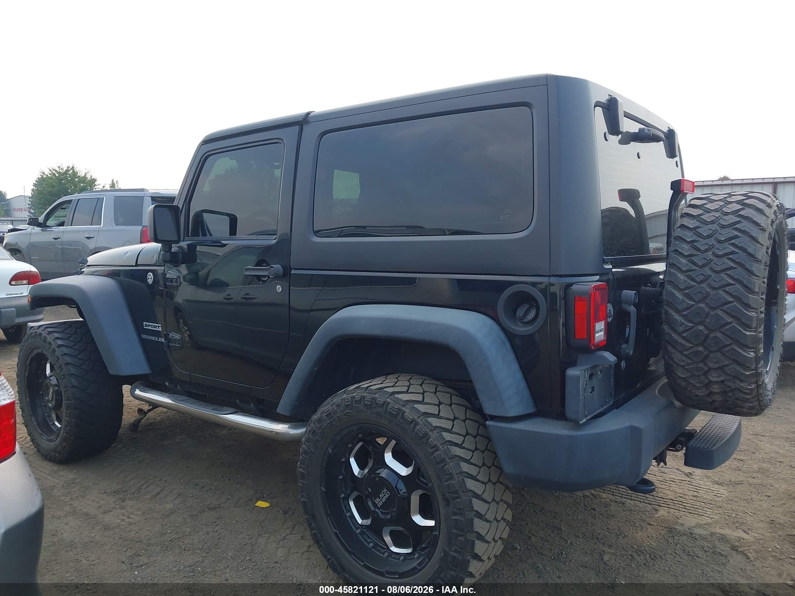 2014 Jeep Wrangler Sport Black vin: 1C4AJWAG0EL285899