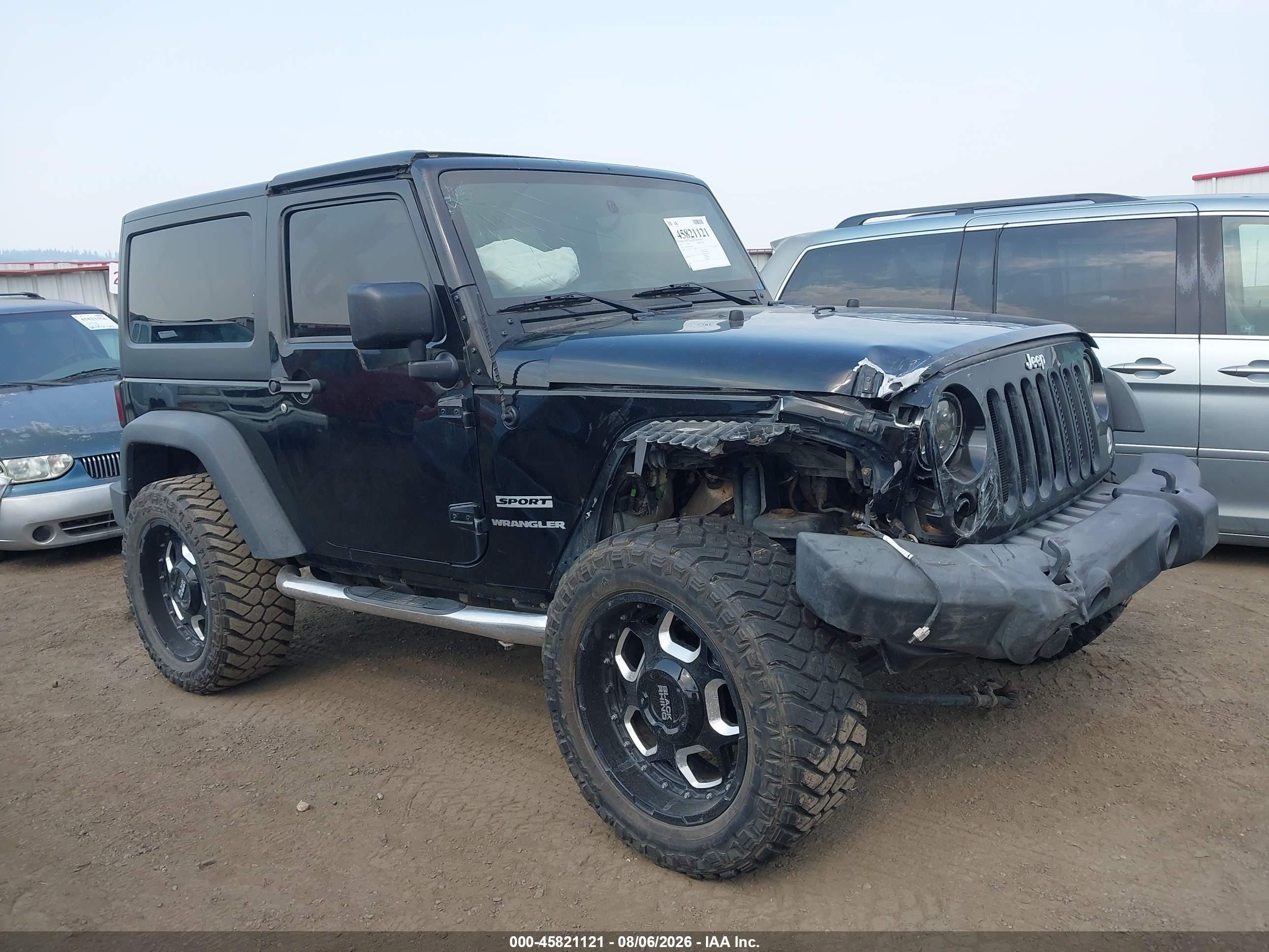 2014 Jeep Wrangler Sport Black vin: 1C4AJWAG0EL285899