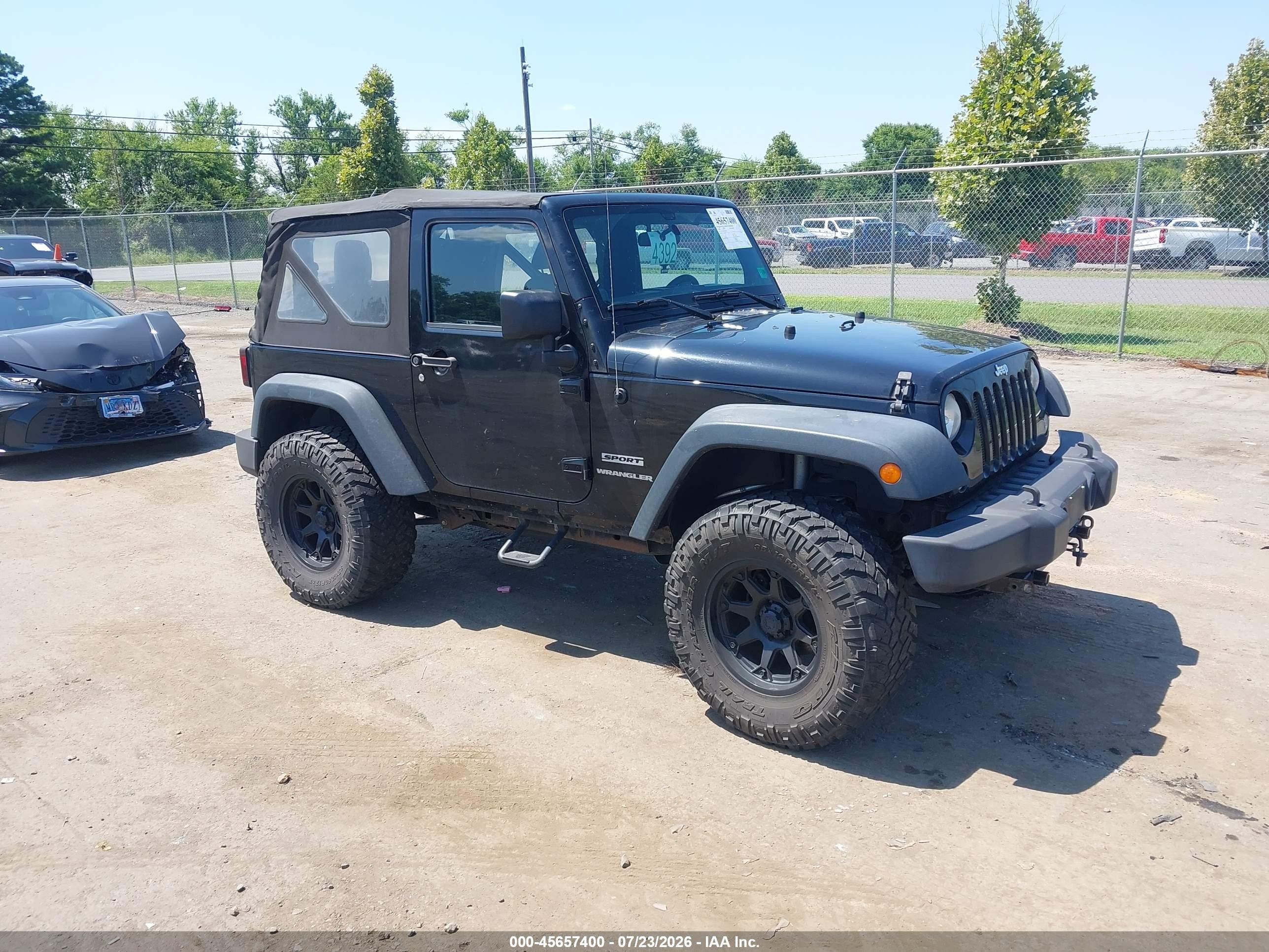 2014 Jeep Wrangler Sport Черный vin: 1C4AJWAG0EL317699